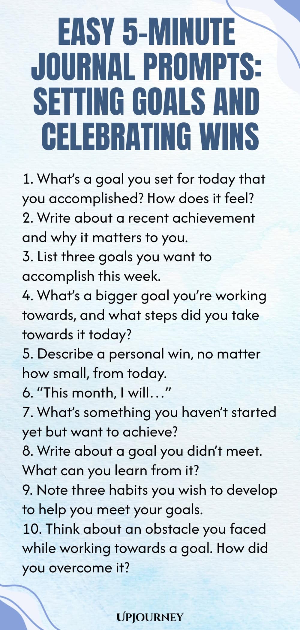 Easy 5-Minute Journal Prompts: Setting Goals and Celebrating Wins