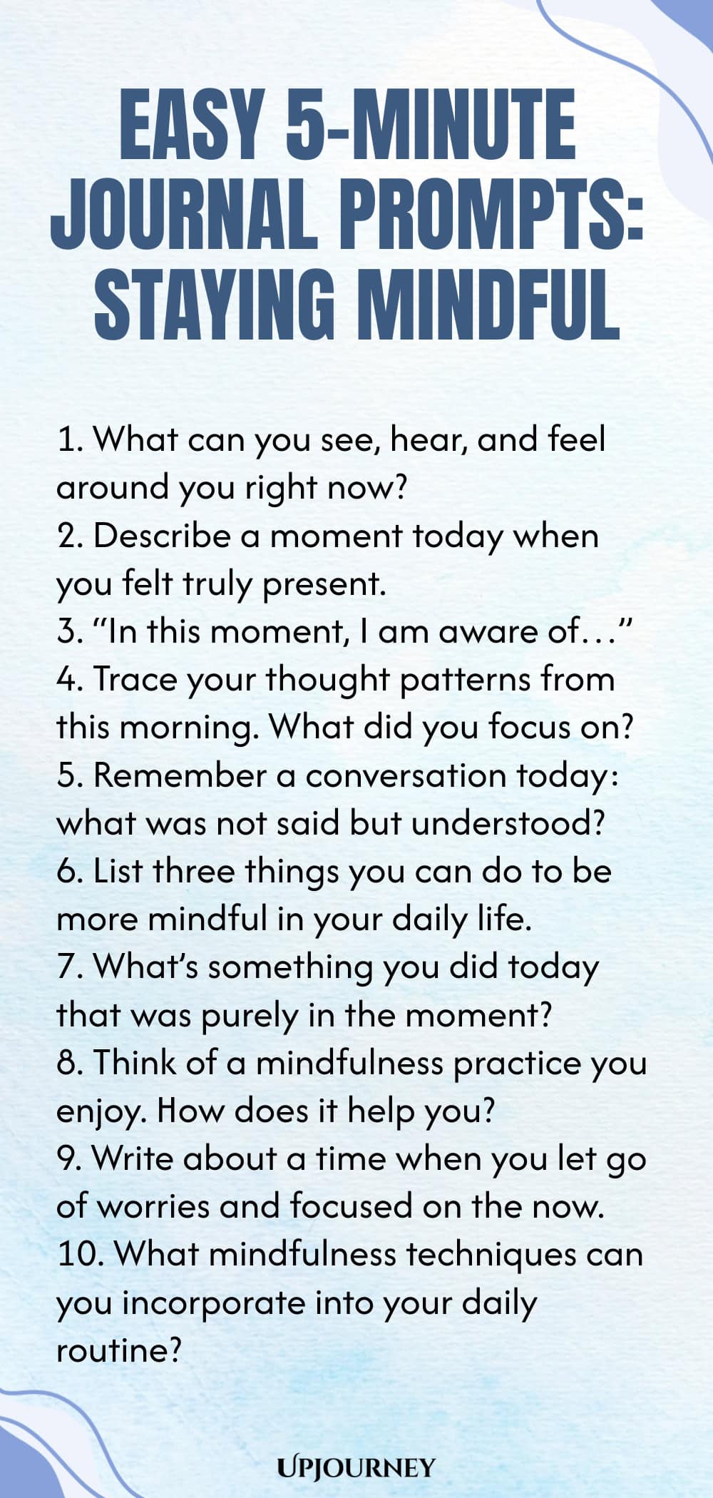 Easy 5-Minute Journal Prompts: Staying Mindful