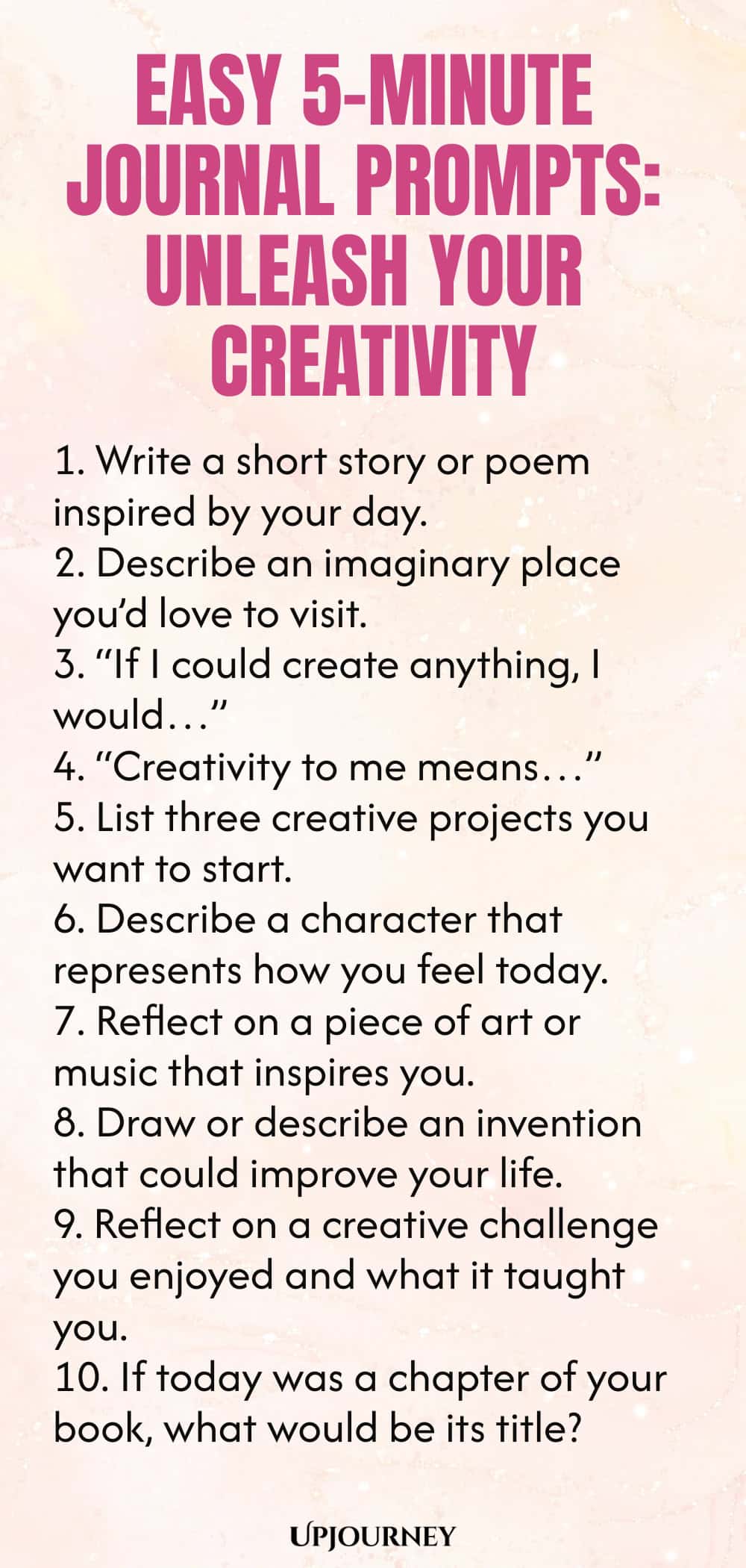 Easy 5-Minute Journal Prompts: Unleash Your Creativity