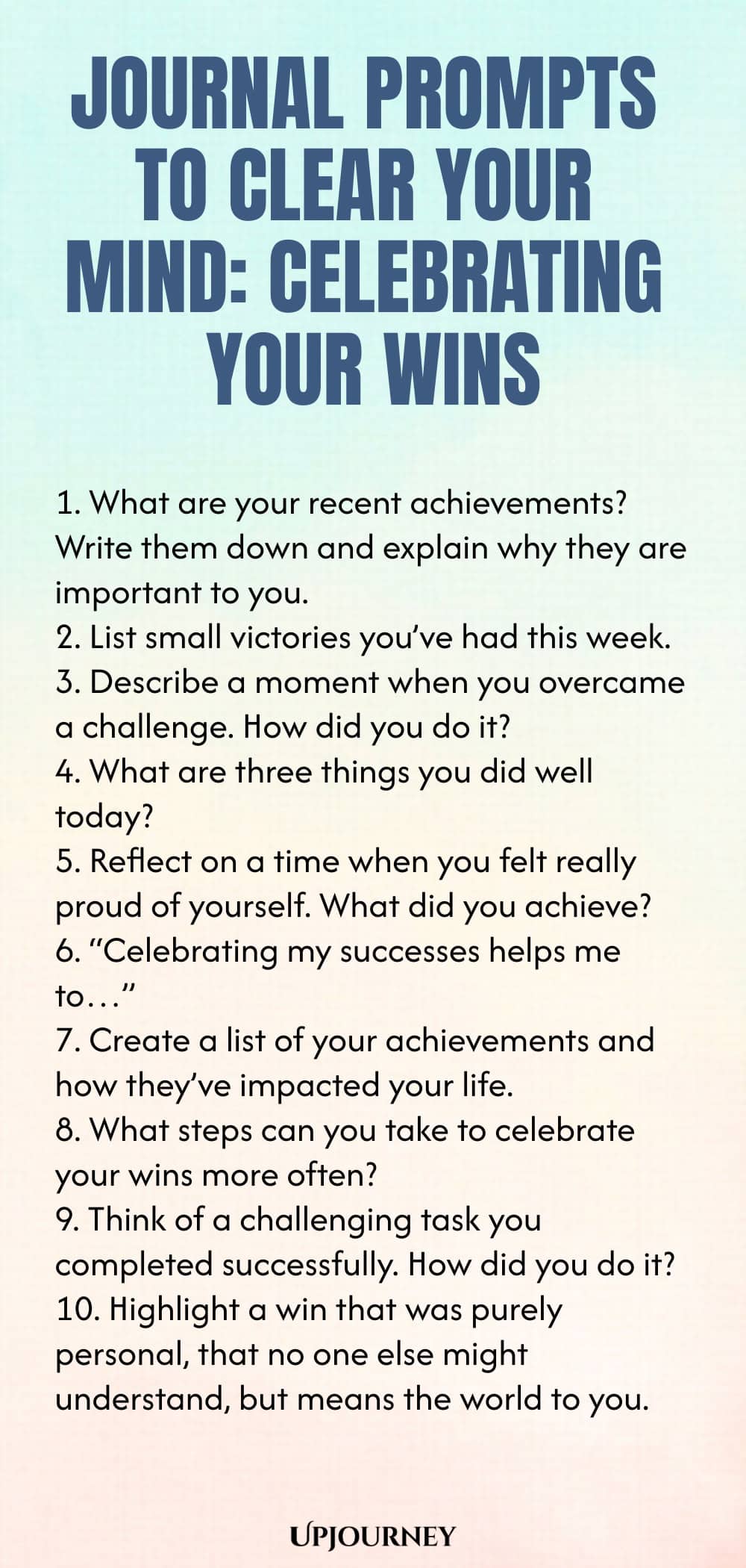 Journal Prompts to Clear Your Mind: Celebrating Your Wins