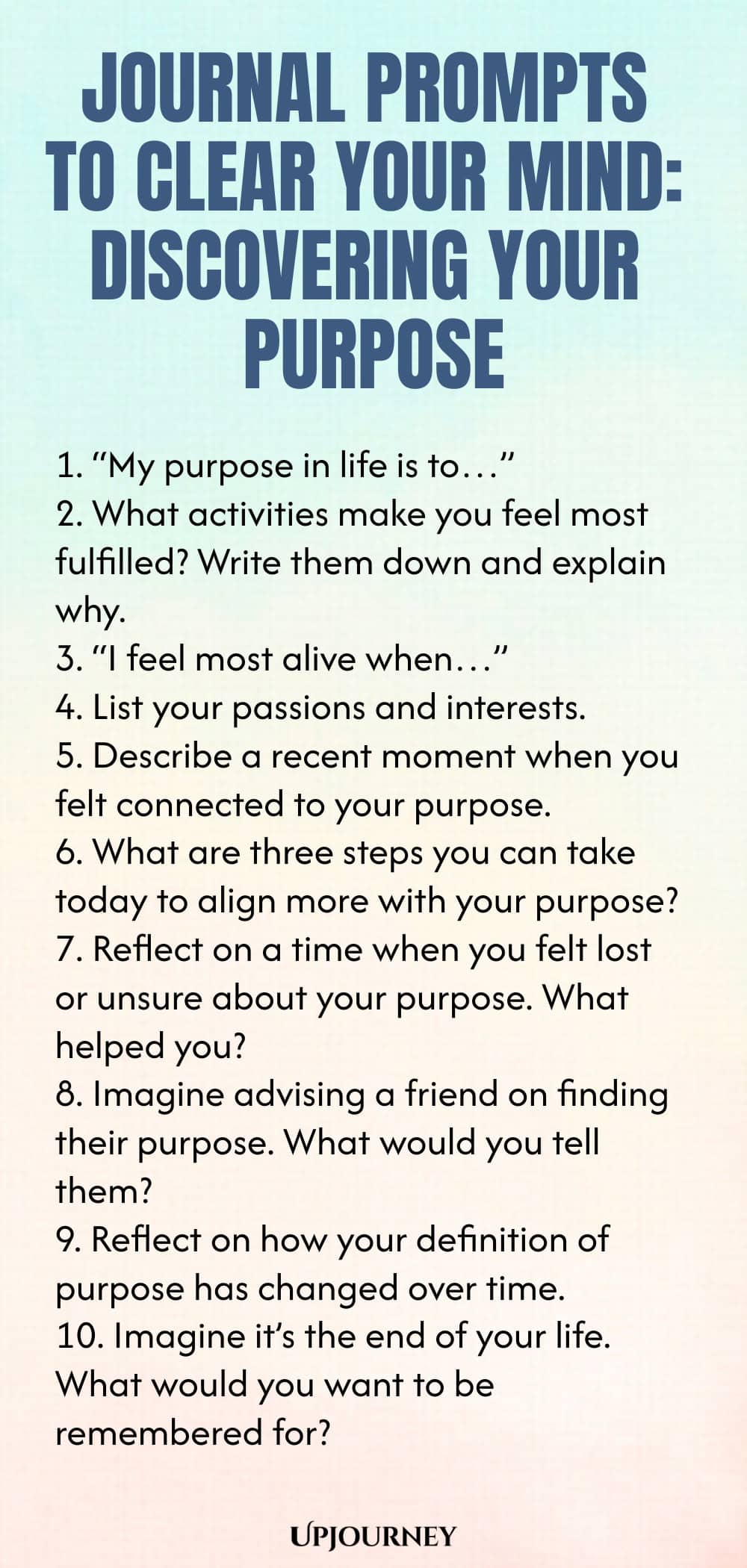 Journal Prompts to Clear Your Mind: Discovering Your Purpose