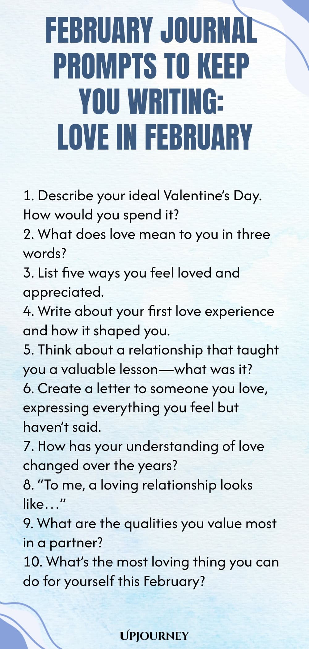 February Journal Prompts to Keep You Writing: Love in February