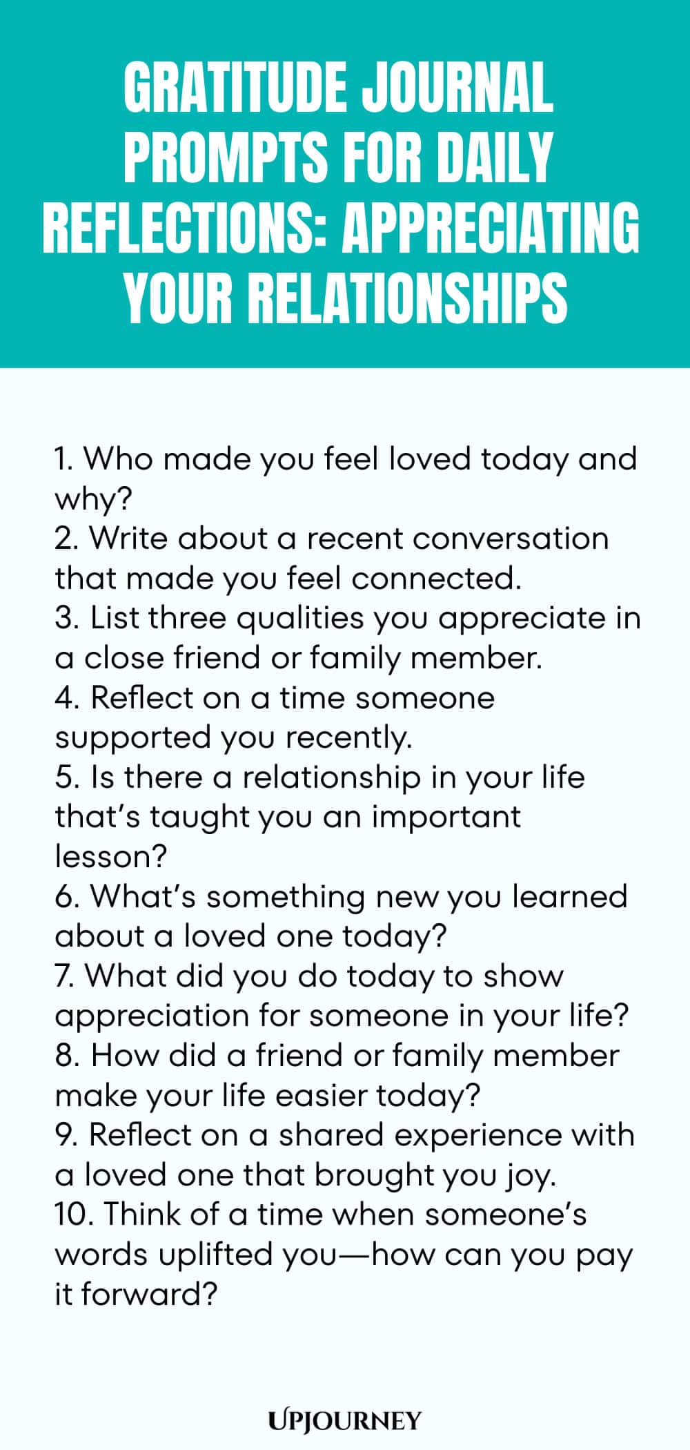 Gratitude Journal Prompts for Daily Reflections: Appreciating Your Relationships