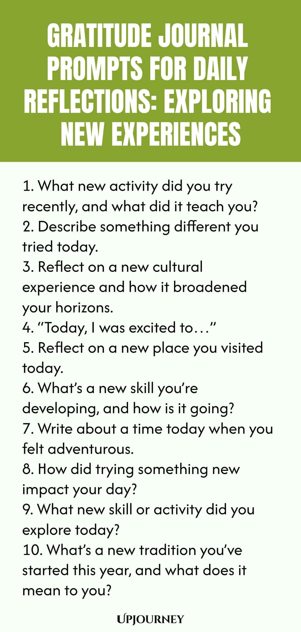 Gratitude Journal Prompts for Daily Reflections: Exploring New Experiences