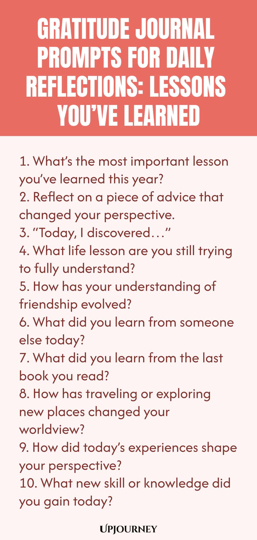 Gratitude Journal Prompts for Daily Reflections: Lessons You’ve Learned