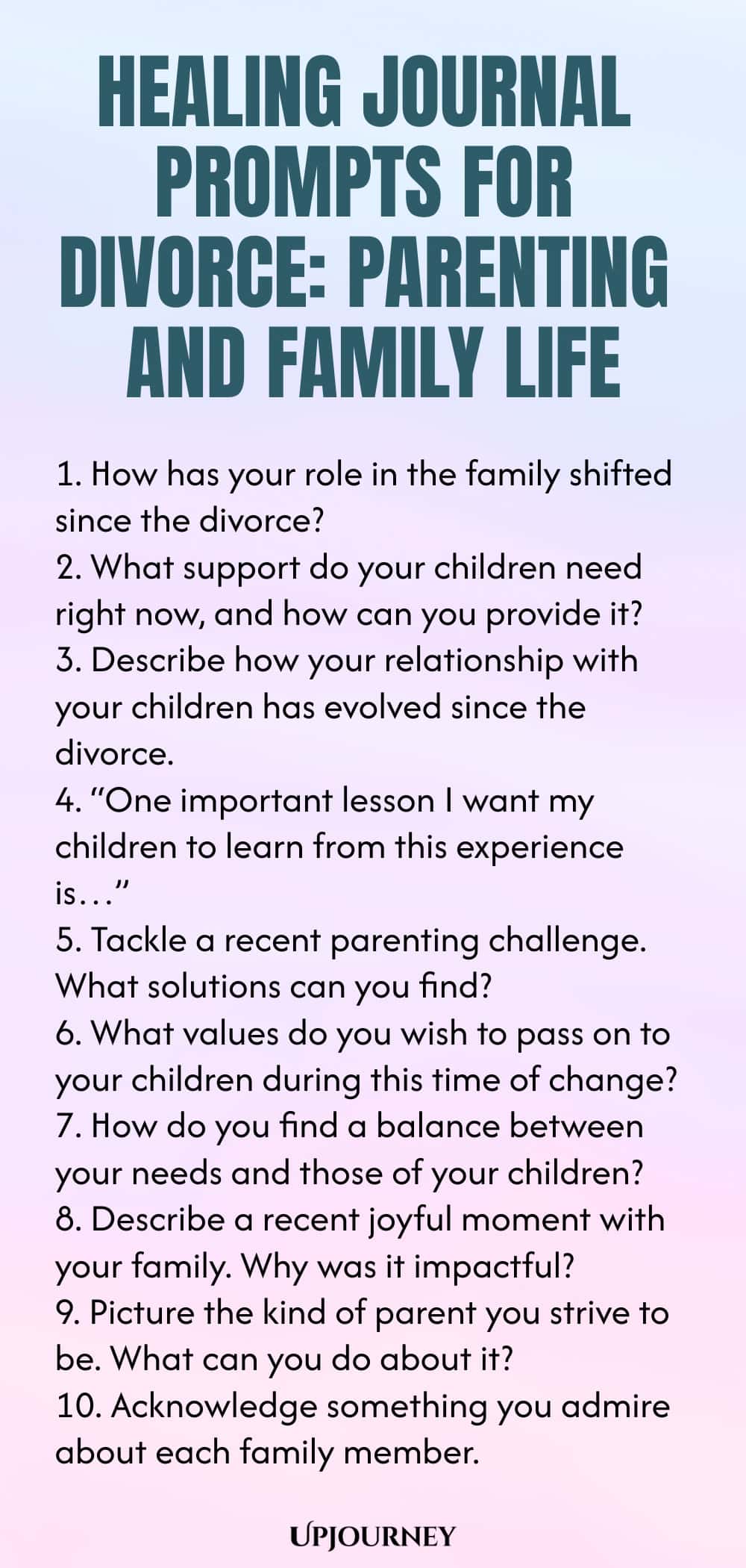 Healing Journal Prompts for Divorce: Parenting and Family Life