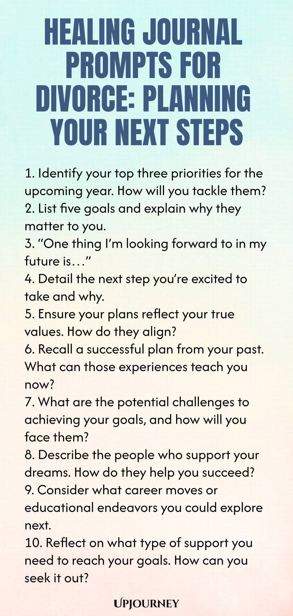 Healing Journal Prompts for Divorce: Planning Your Next Steps