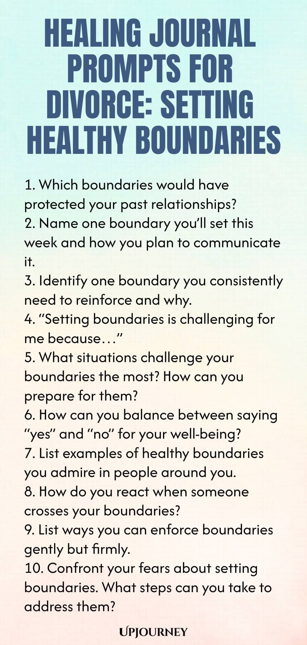 Healing Journal Prompts for Divorce: Setting Healthy Boundaries