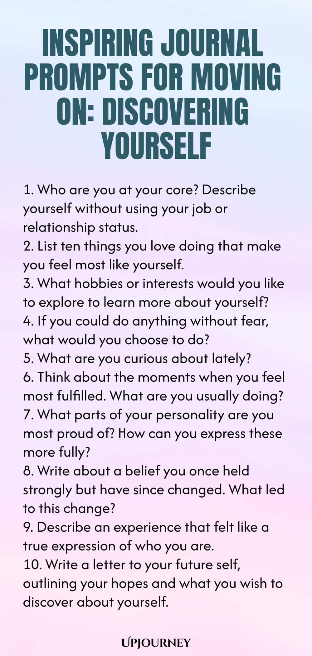 Inspiring Journal Prompts for Moving On: Discovering Yourself