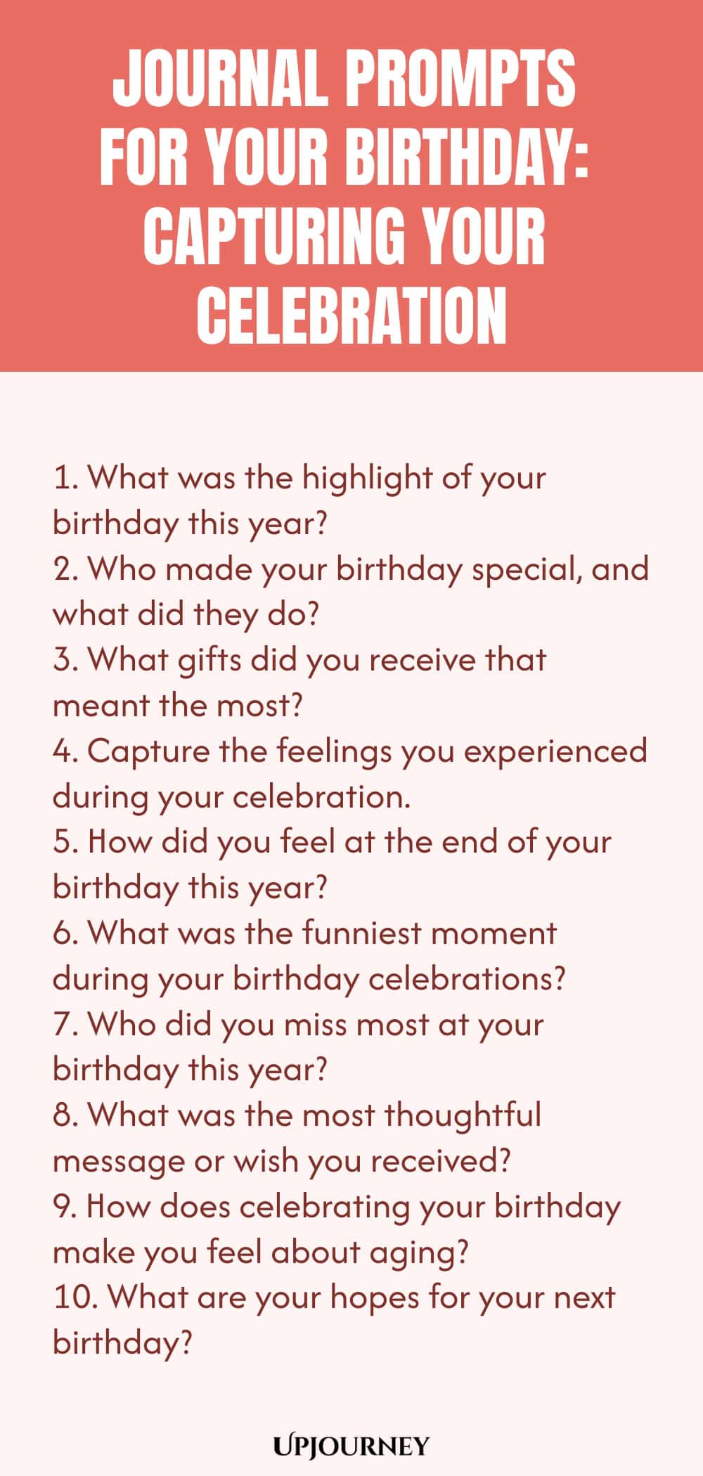Journal Prompts for Your Birthday: Capturing Your Celebration