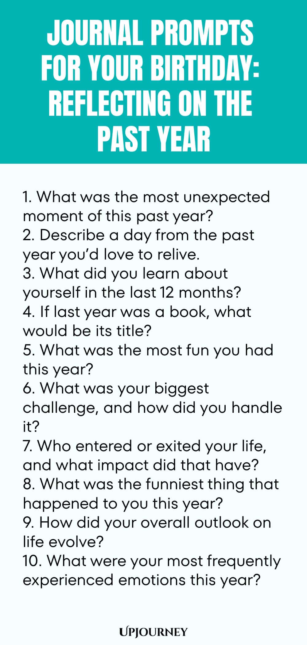 Journal Prompts for Your Birthday: Reflecting on the Past Year