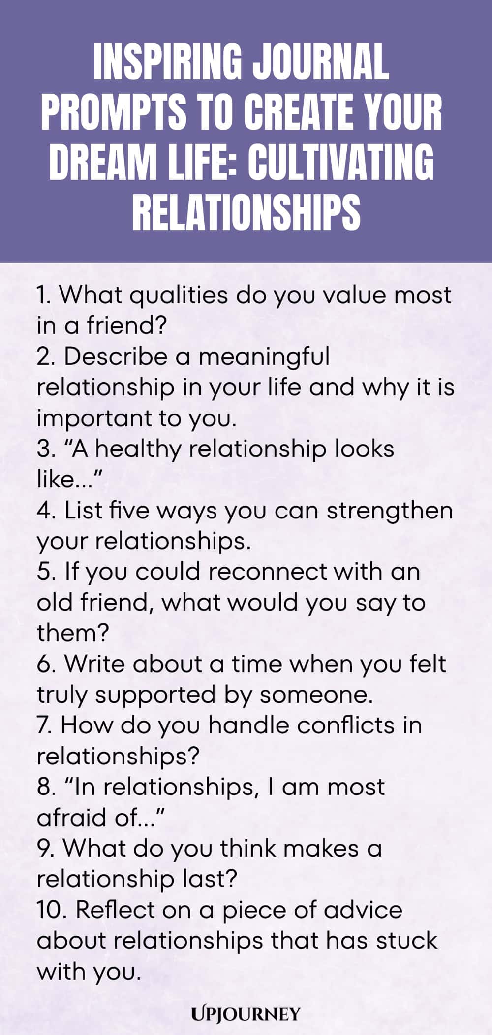 Inspiring Journal Prompts to Create Your Dream Life: Cultivating Relationships