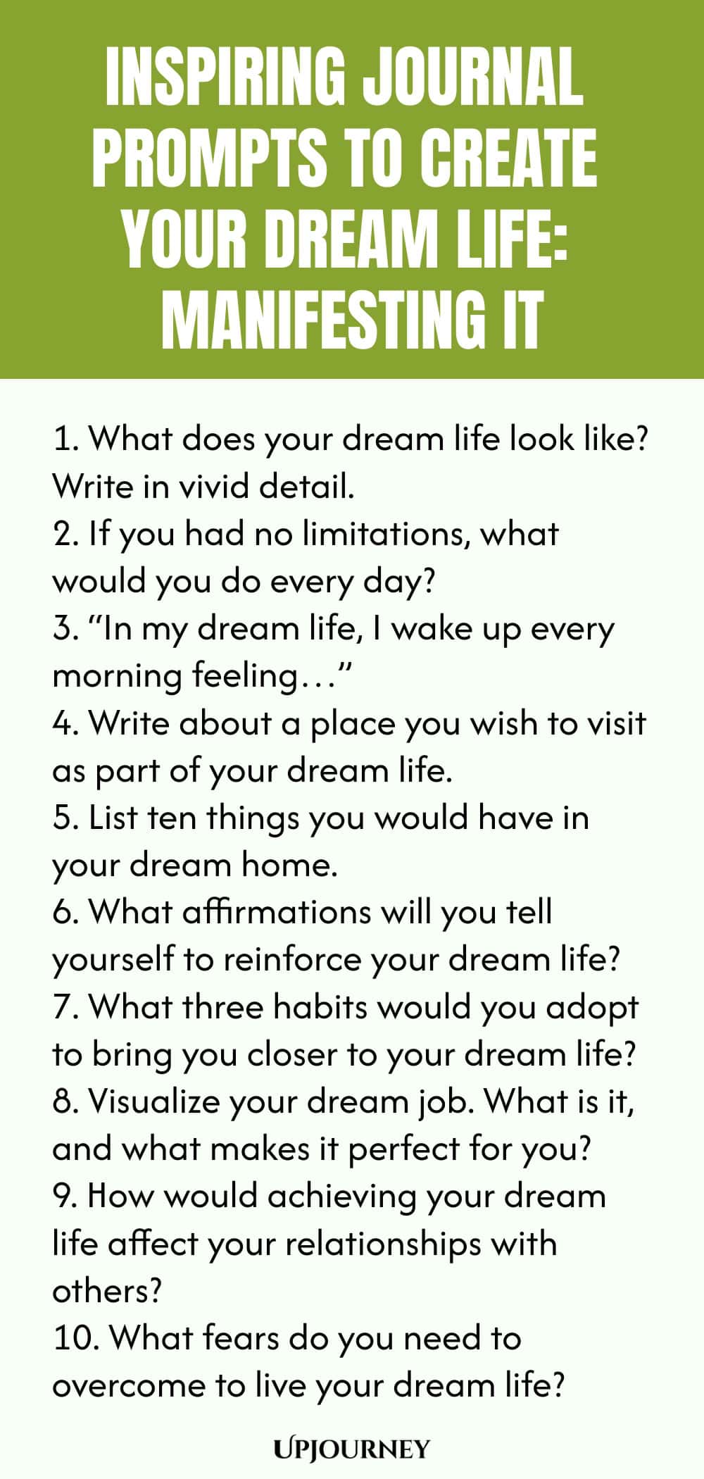 Inspiring Journal Prompts to Create Your Dream Life: Manifesting It
