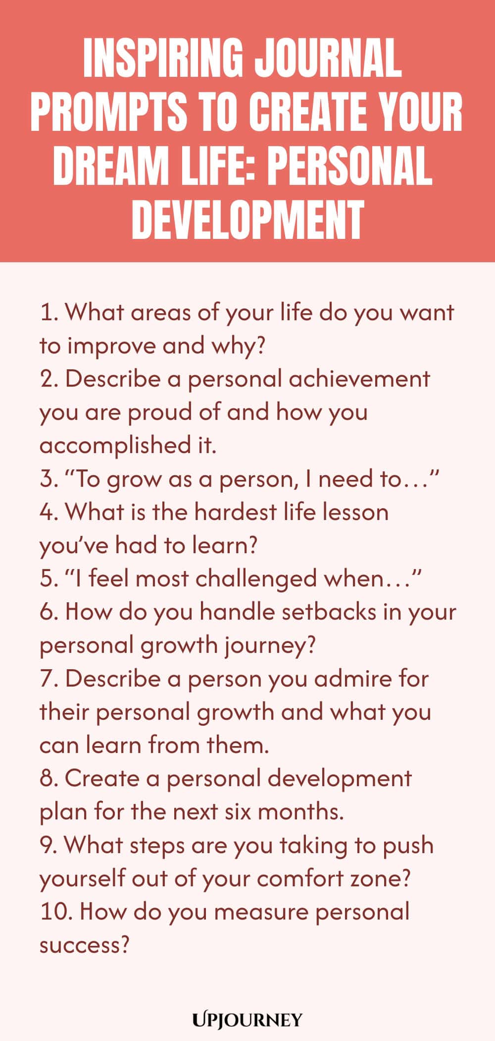 Inspiring Journal Prompts to Create Your Dream Life: Personal Development