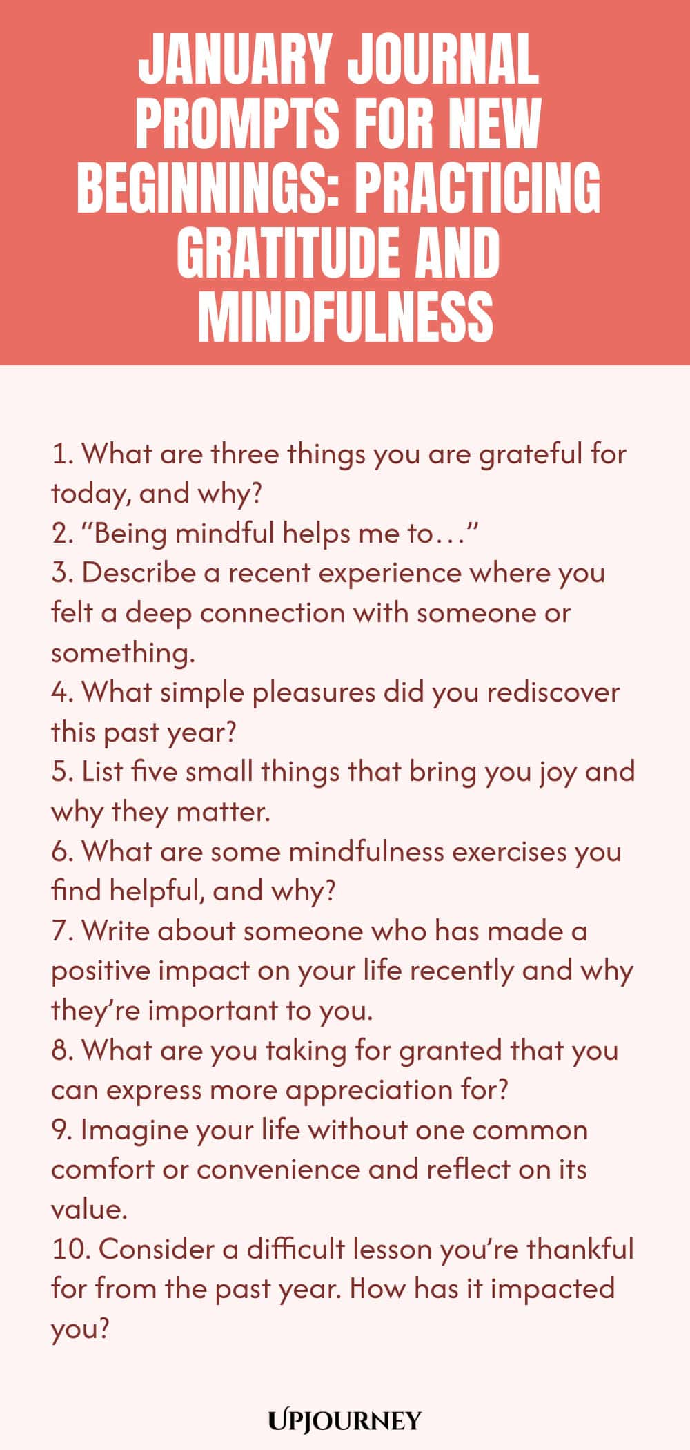 January Journal Prompts for New Beginnings: Practicing Gratitude and Mindfulness