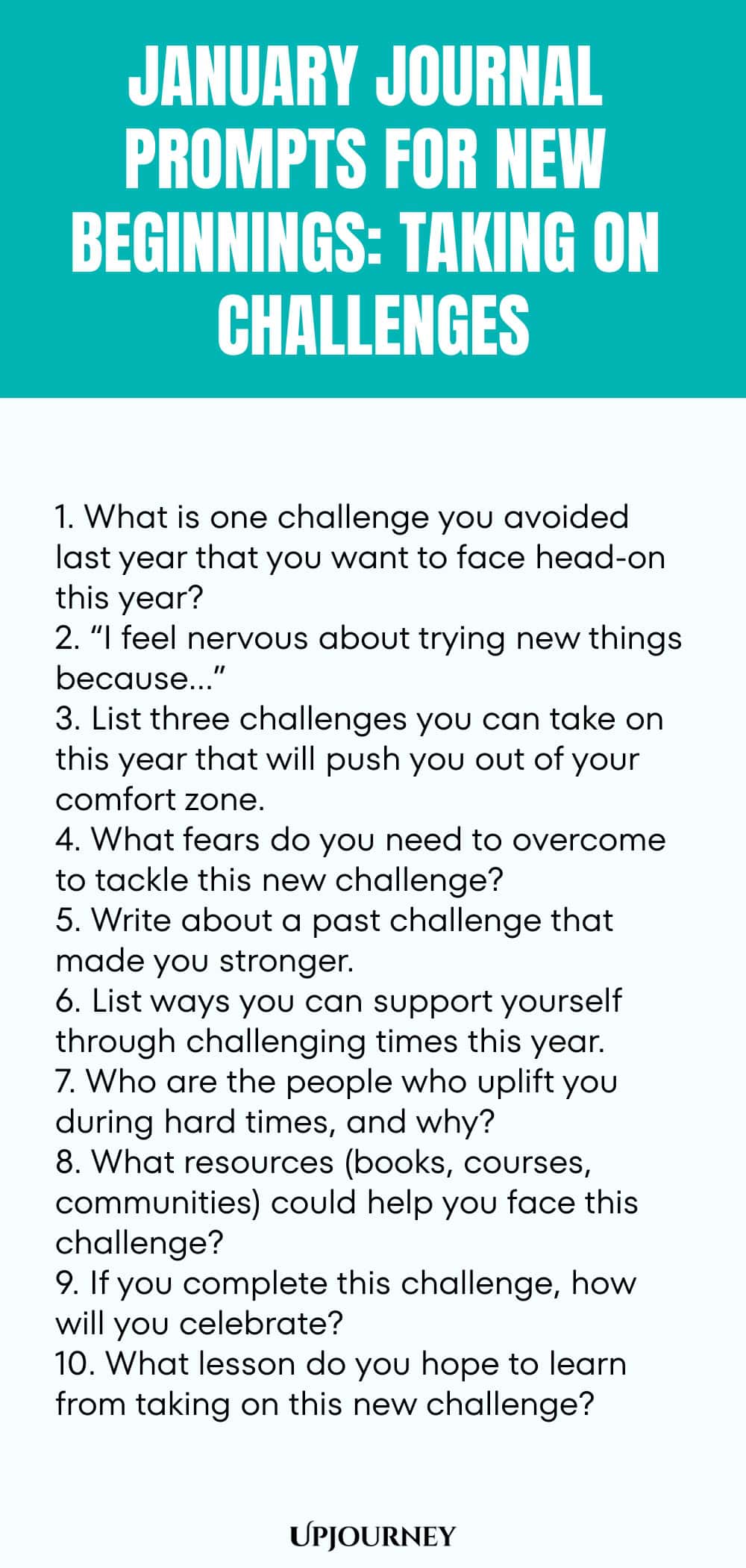 January Journal Prompts for New Beginnings: Taking on Challenges