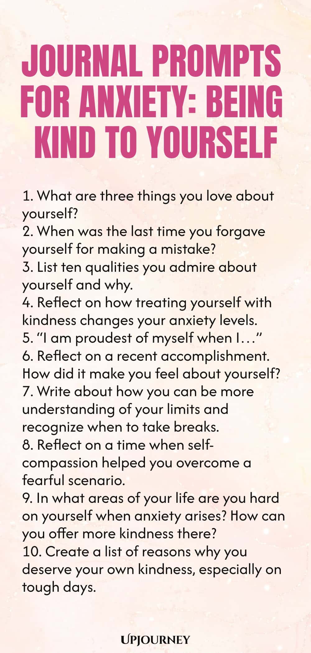 Journal Prompts for Anxiety: Being Kind to Yourself