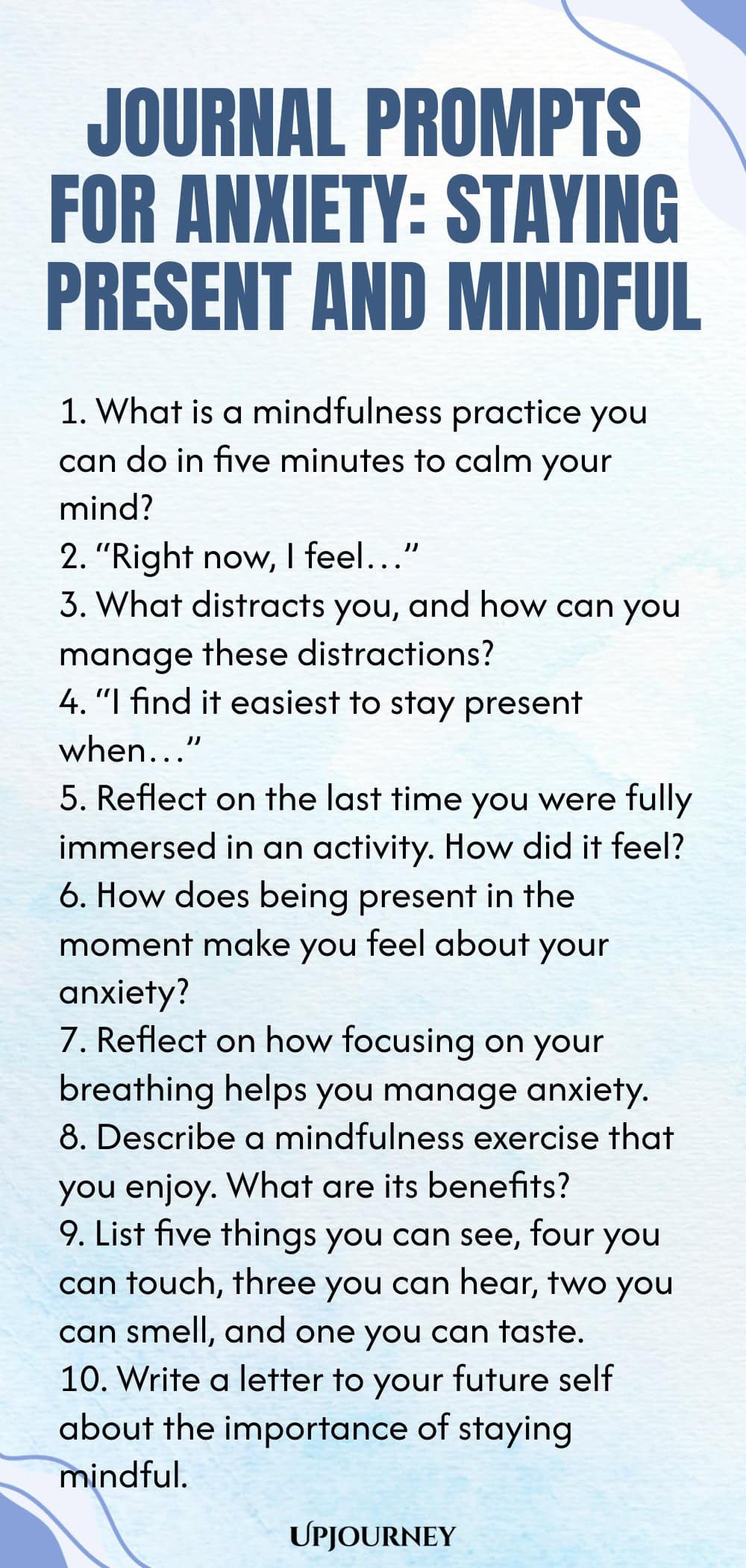 Journal Prompts for Anxiety: Staying Present and Mindful