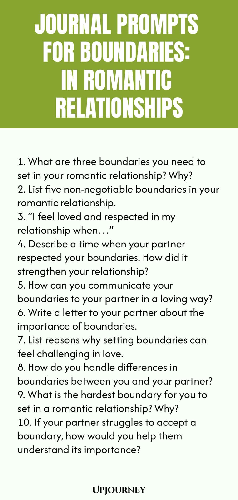 Journal Prompts for Boundaries: In Romantic Relationships