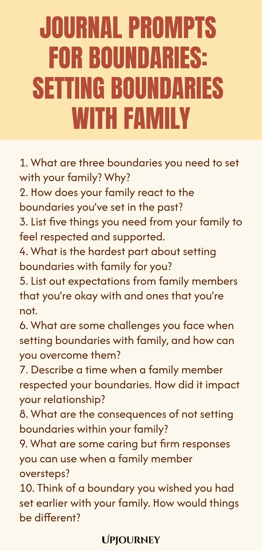 Journal Prompts for Boundaries: Setting Boundaries with Family