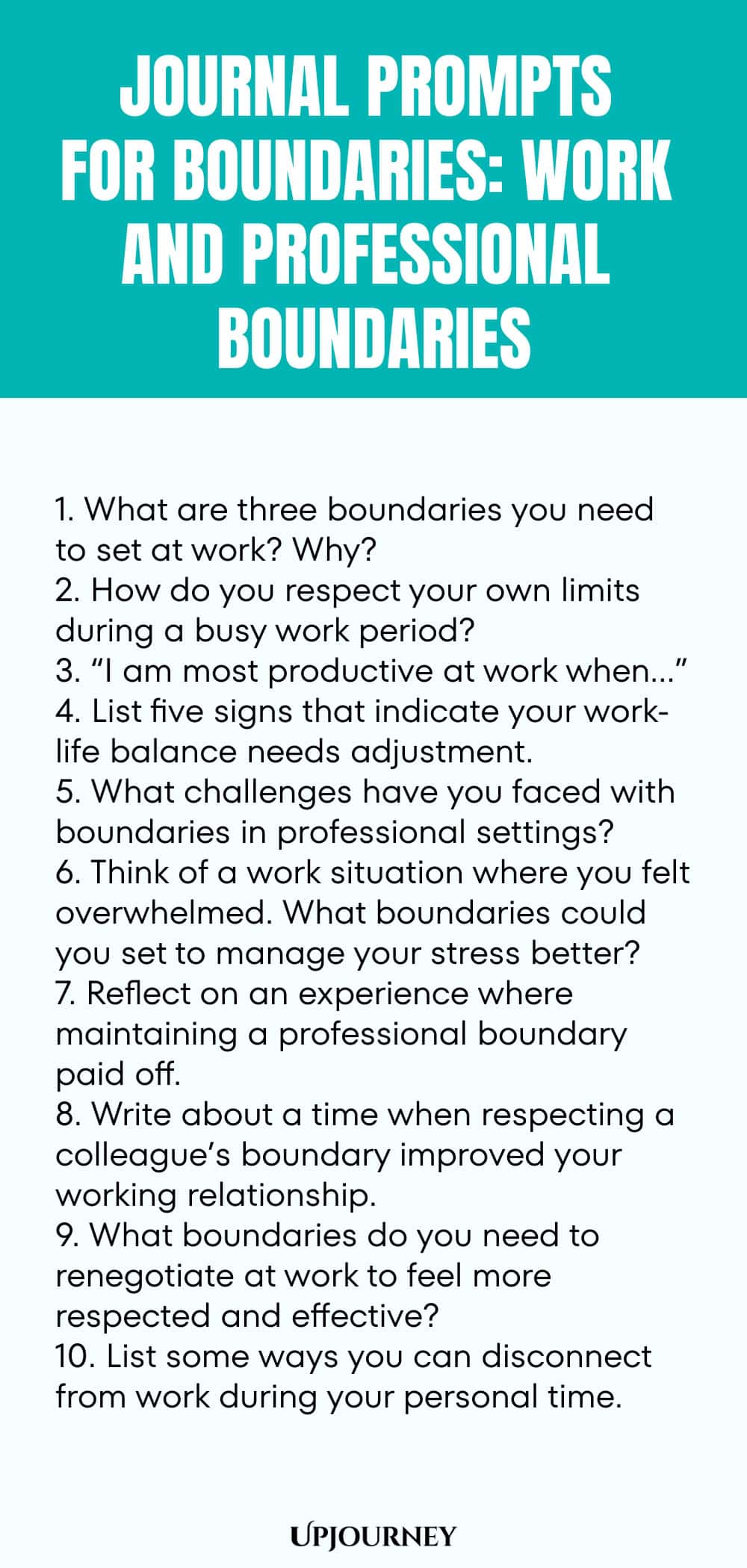 Journal Prompts for Boundaries: Work and Professional Boundaries