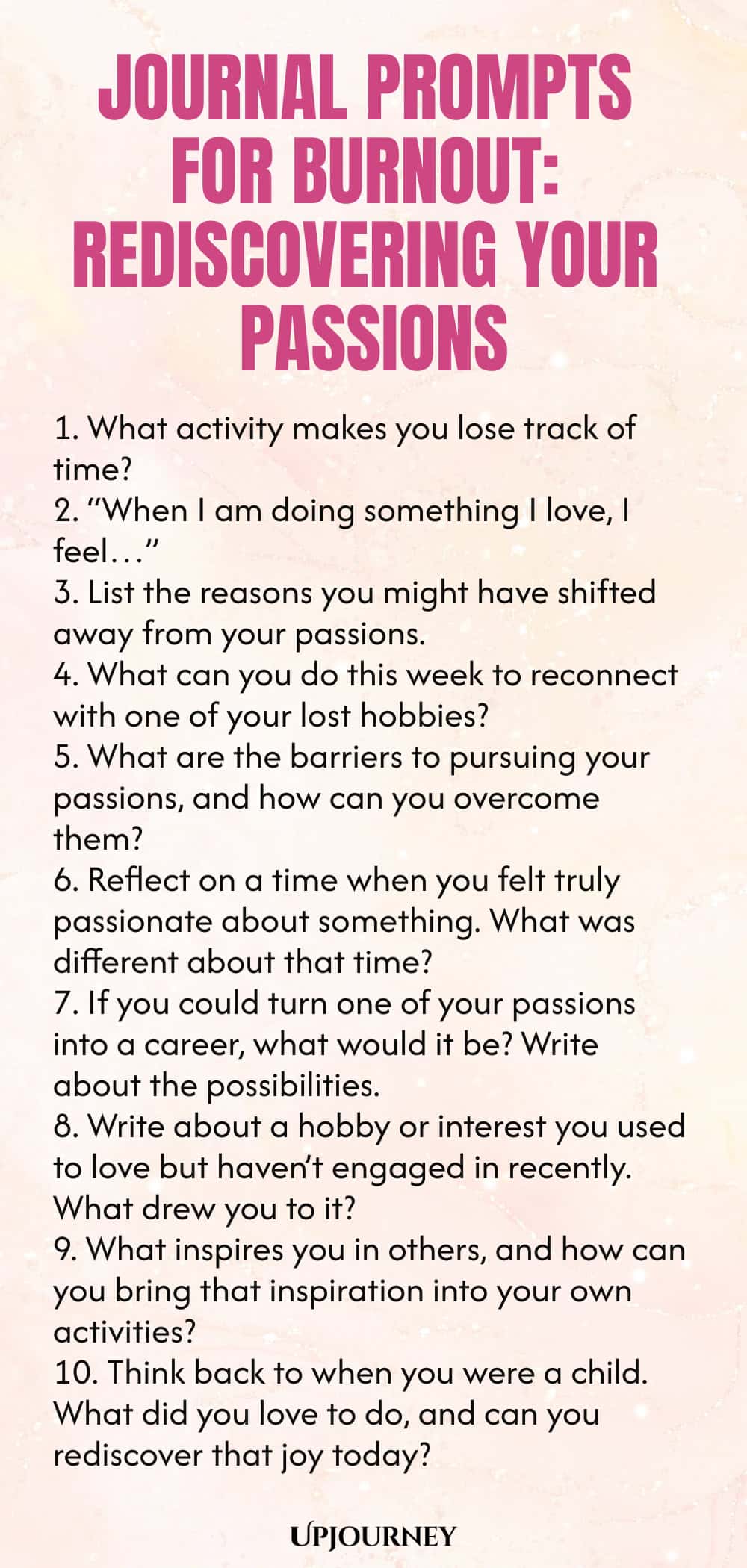 Journal Prompts for Burnout: Rediscovering Your Passions