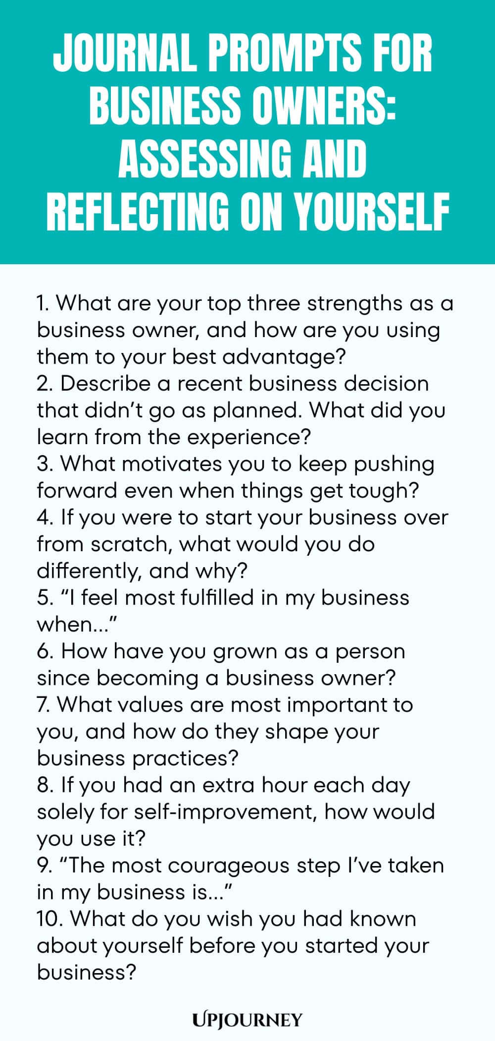 Journal Prompts for Business Owners: Assessing and Reflecting on Yourself