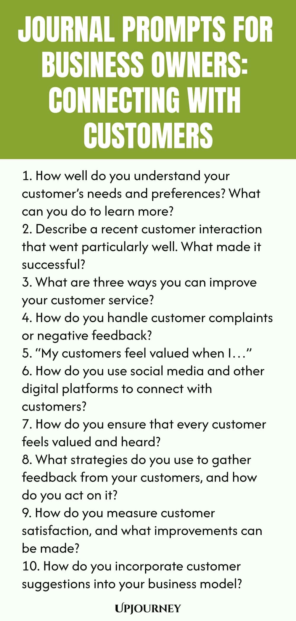 Journal Prompts for Business Owners: Connecting with Customers