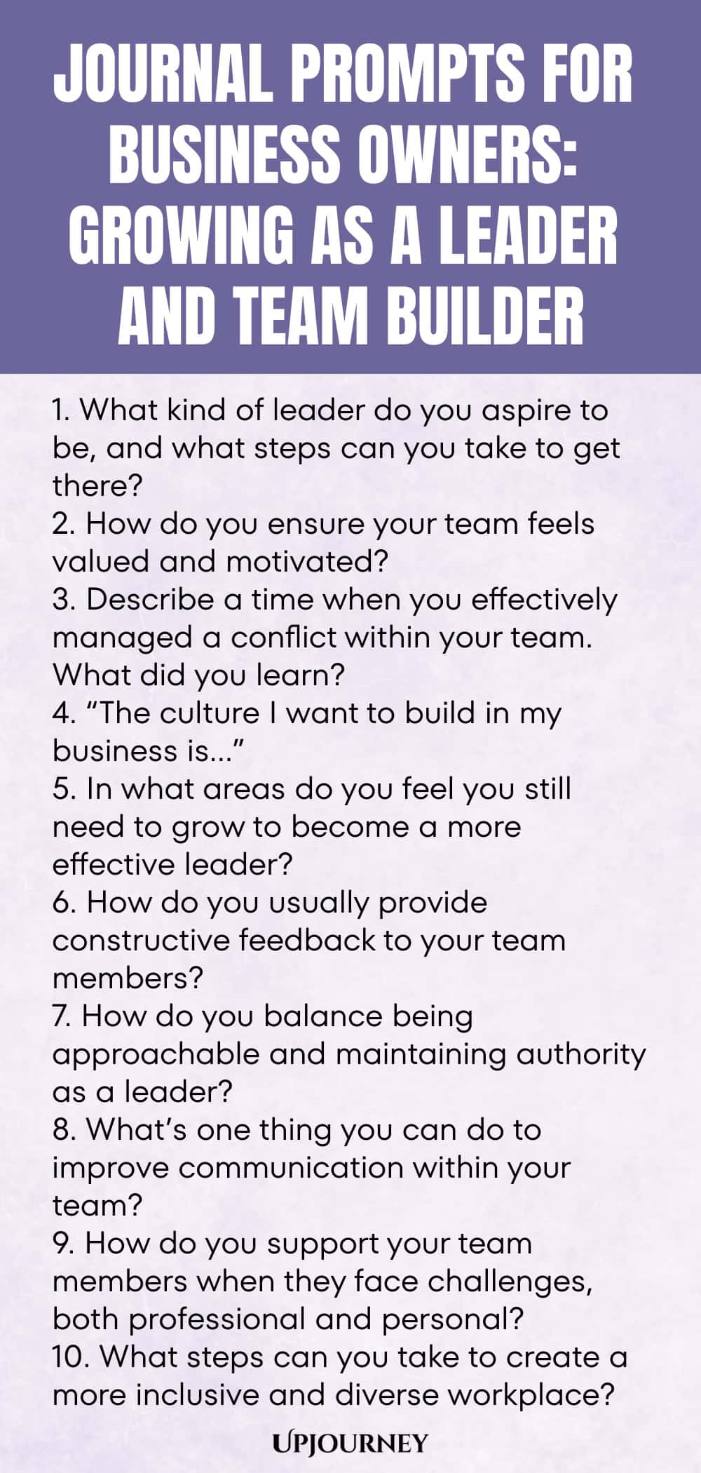 Journal Prompts for Business Owners: Growing as a Leader and Team Builder