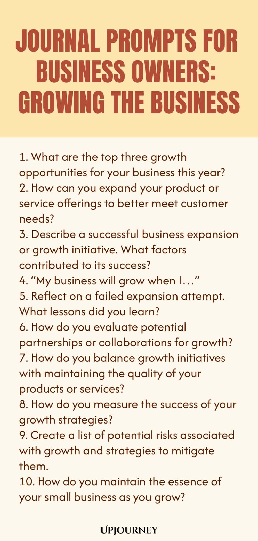 Journal Prompts for Business Owners: Growing the Business