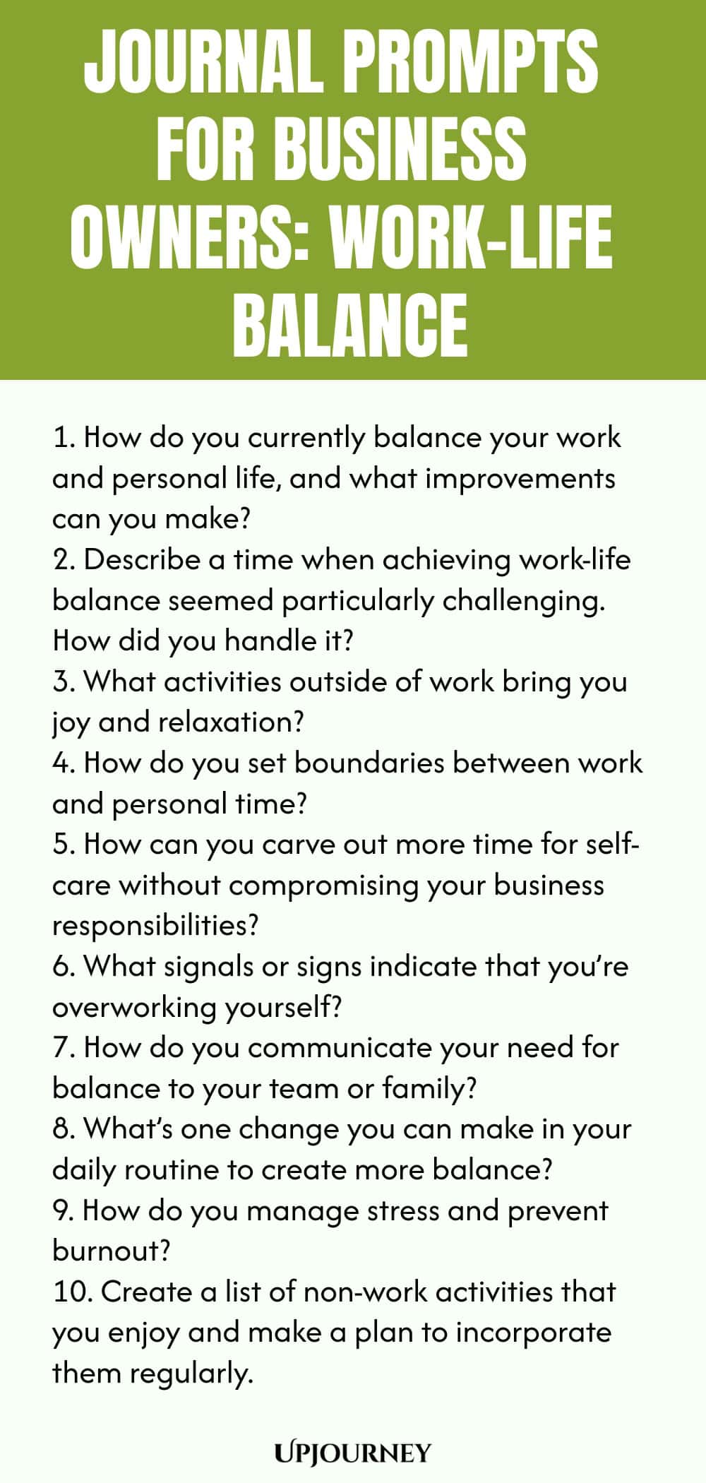Journal Prompts for Business Owners: Work-Life Balance