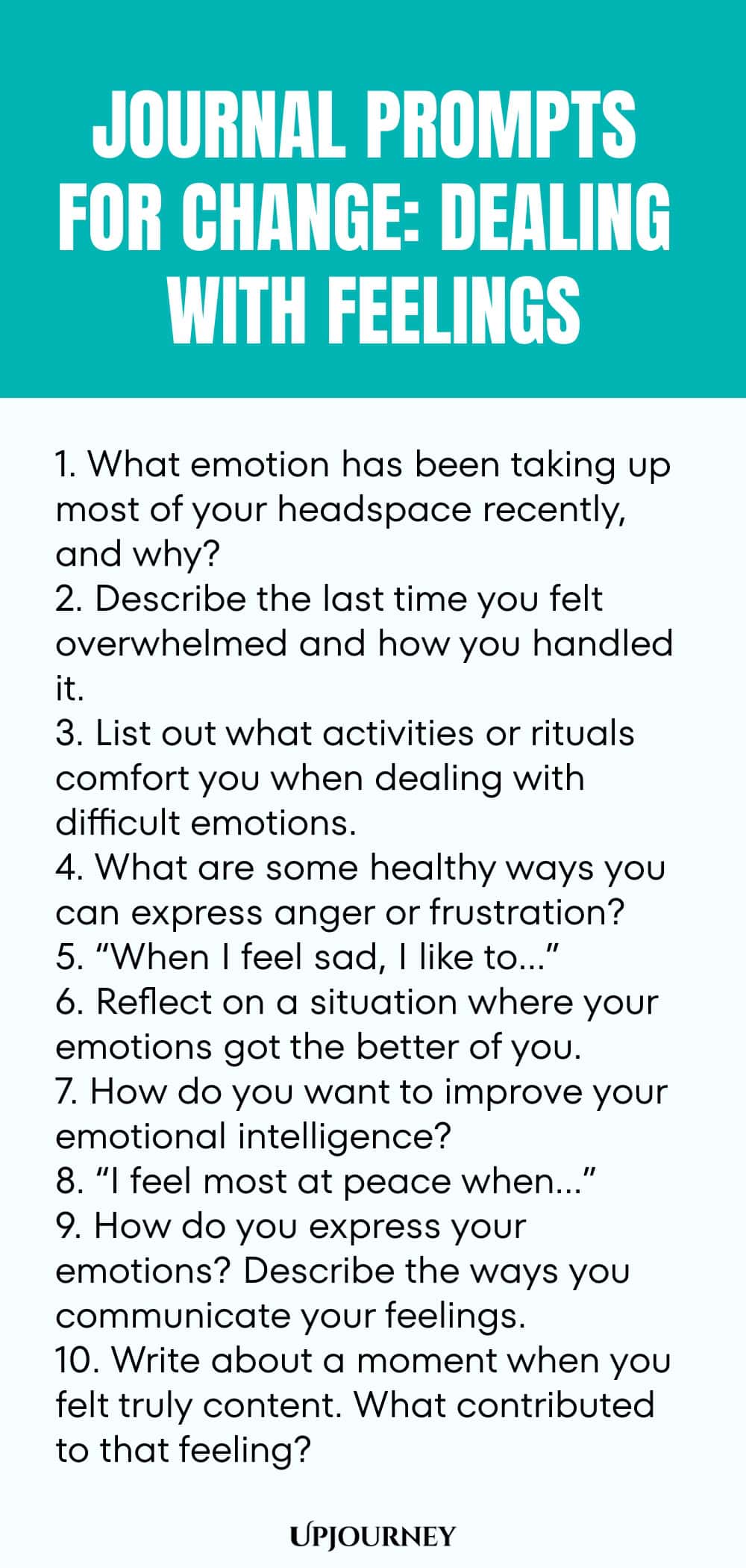Journal Prompts for Change: Dealing with Feelings
