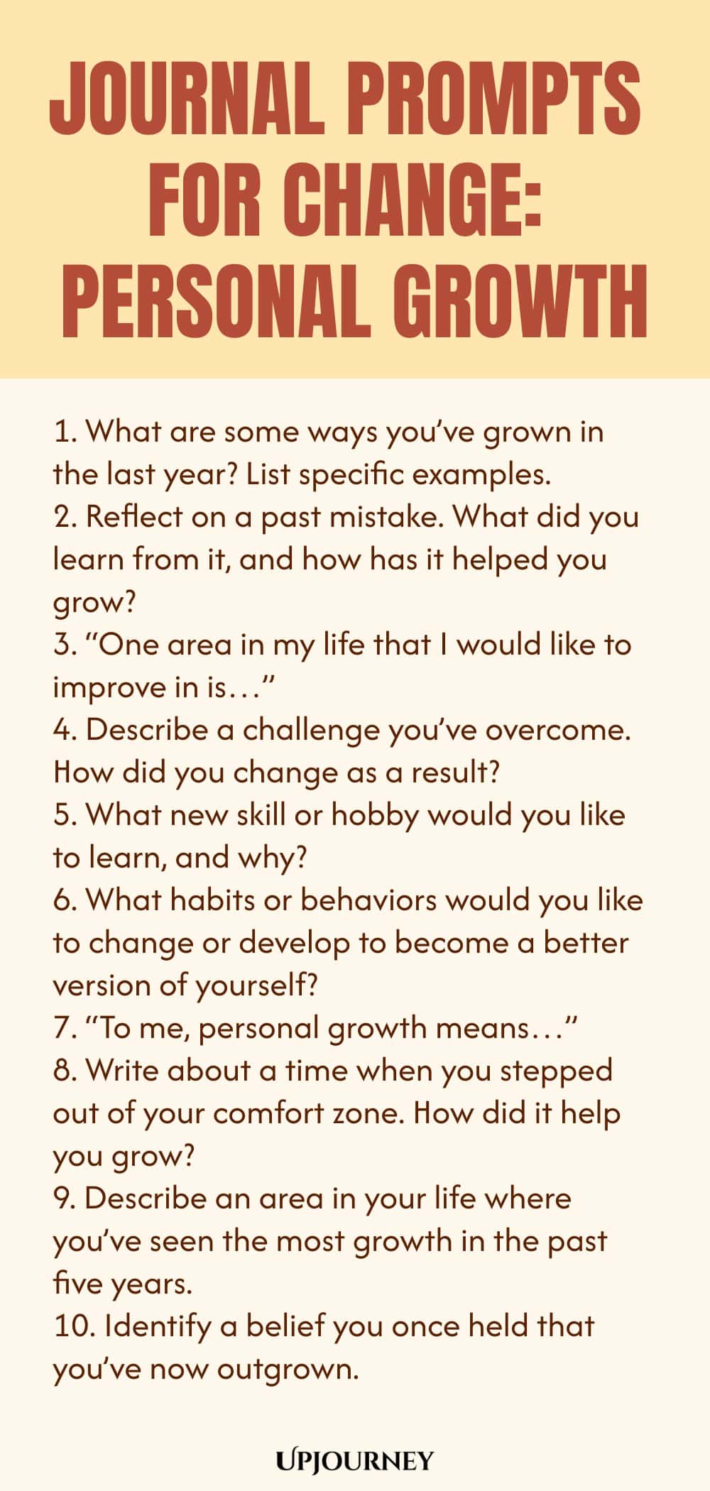 Journal Prompts for Change: Personal Growth
