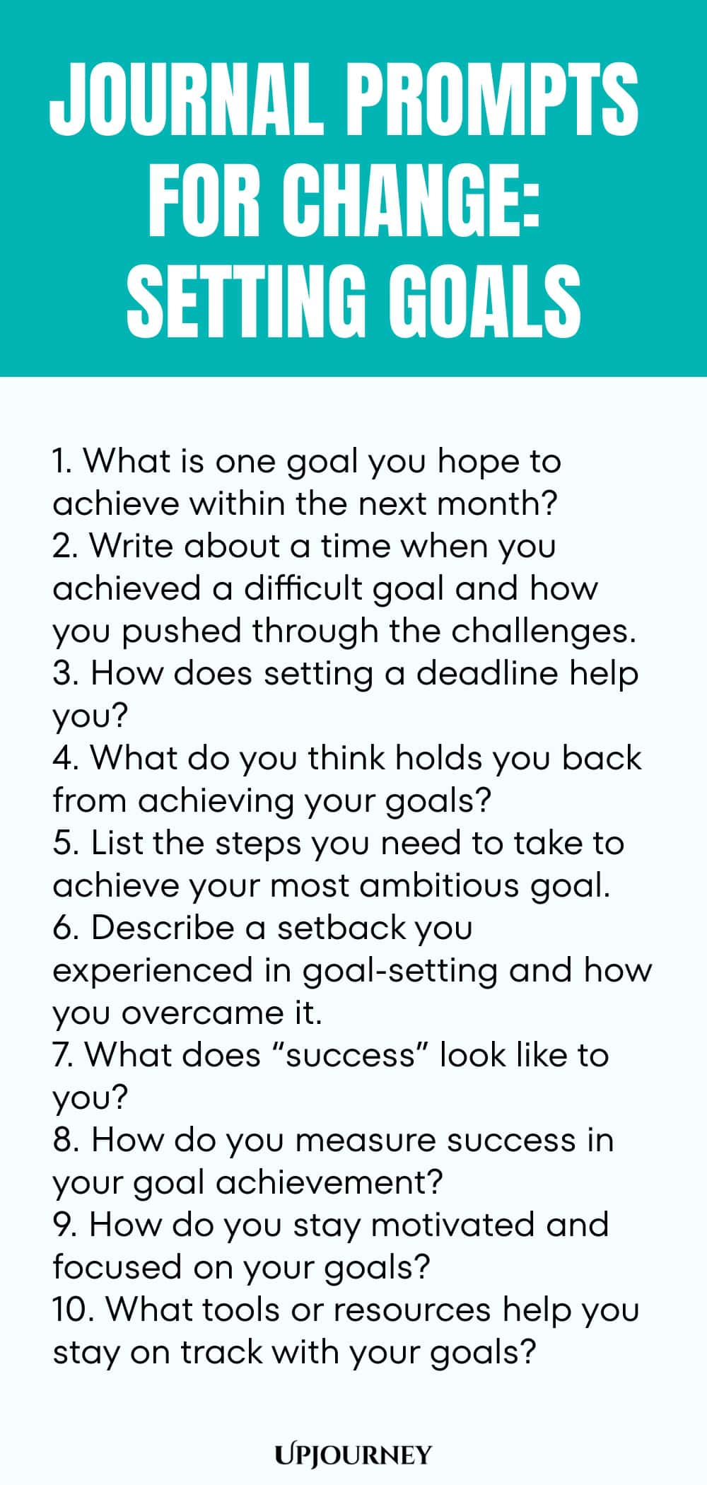 Journal Prompts for Change: Setting Goals