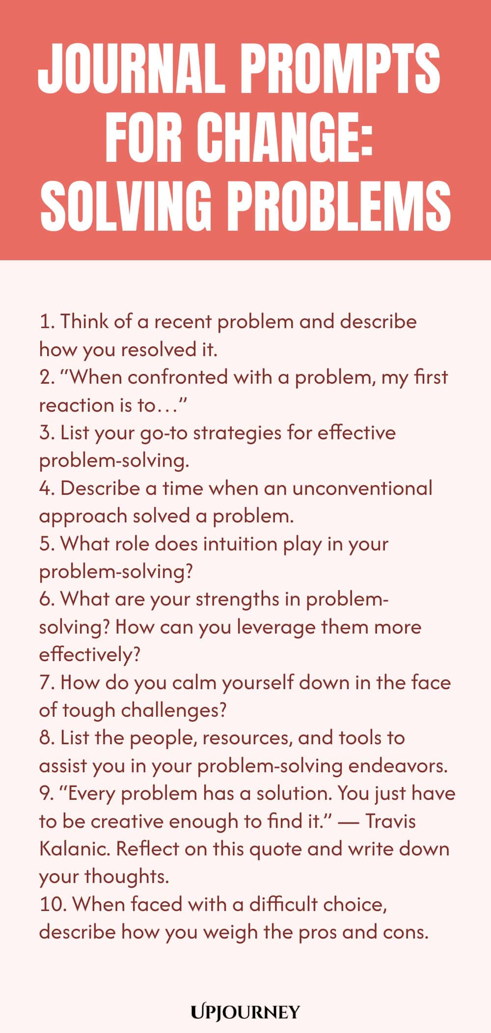 Journal Prompts for Change: Solving Problems