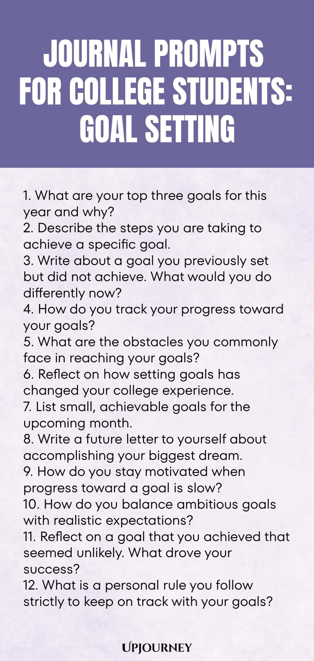 Journal Prompts for College Students: Goal Setting