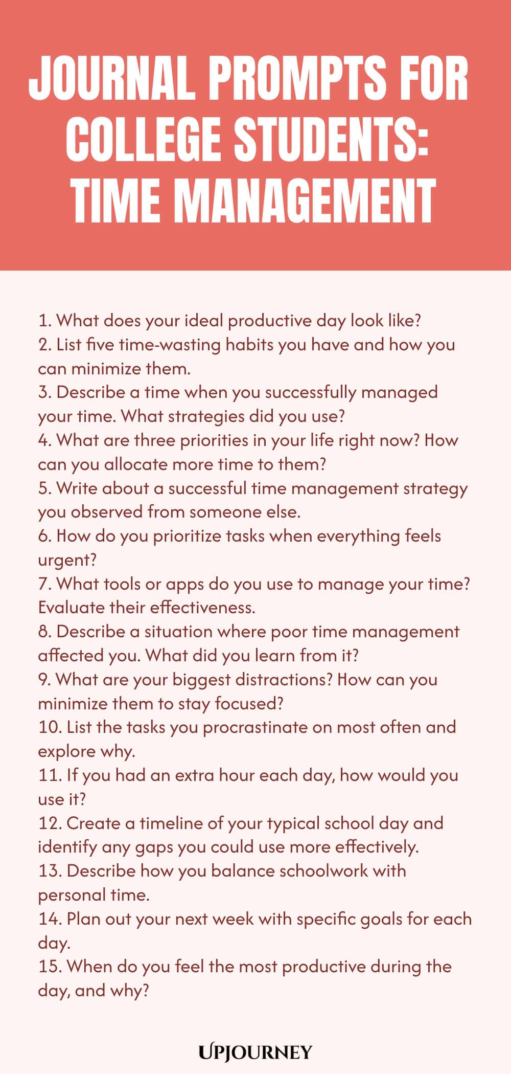 Journal Prompts for College Students: Time Management