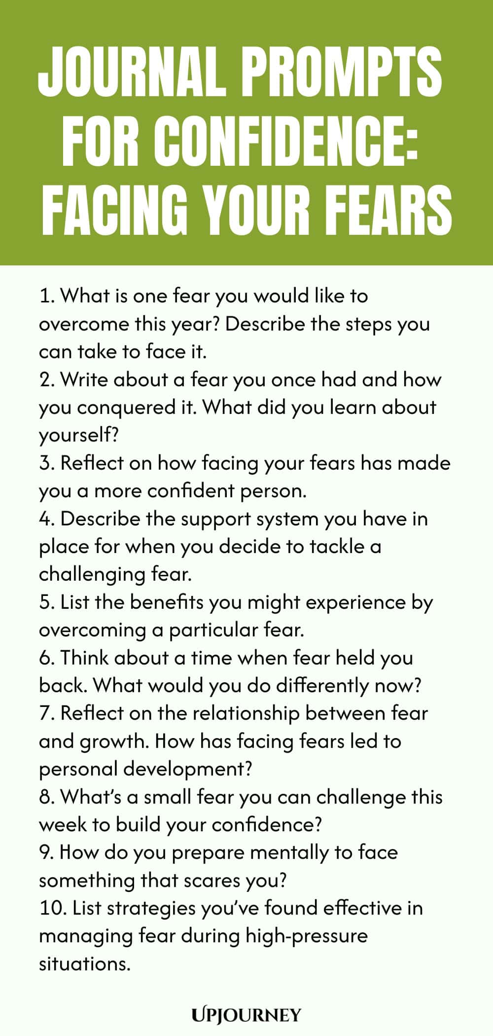 Journal Prompts for Confidence: Facing Your Fears