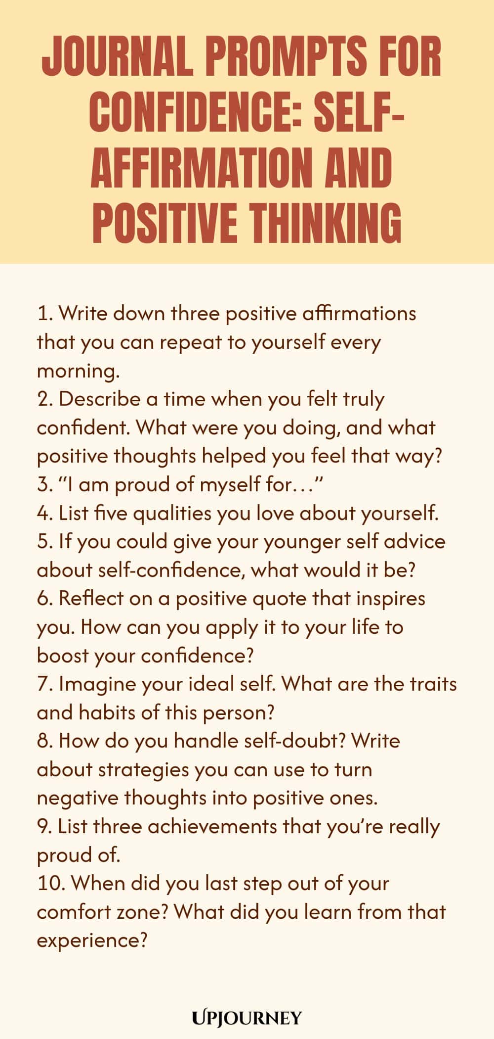 Journal Prompts for Confidence: Self-affirmation and Positive Thinking