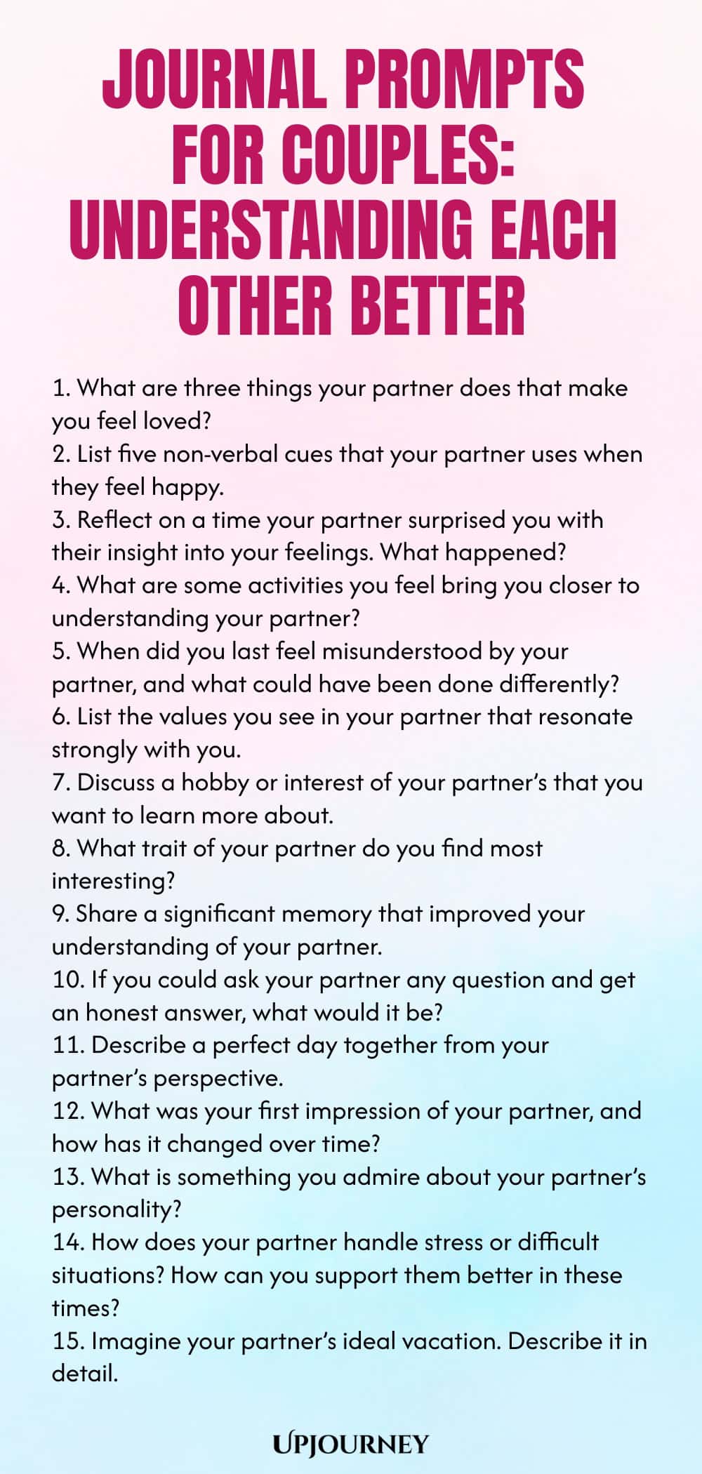 Journal Prompts for Couples: Understanding Each Other Better