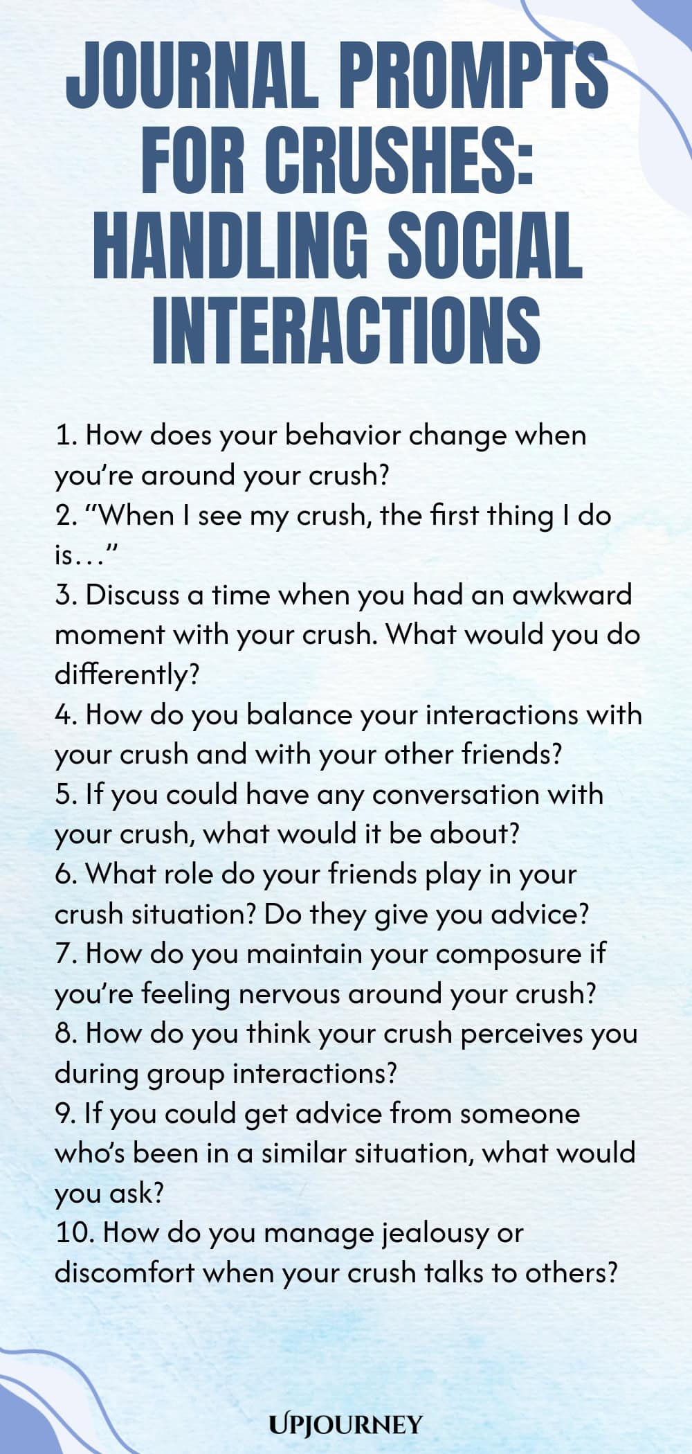 Journal Prompts for Crushes: Handling Social Interactions