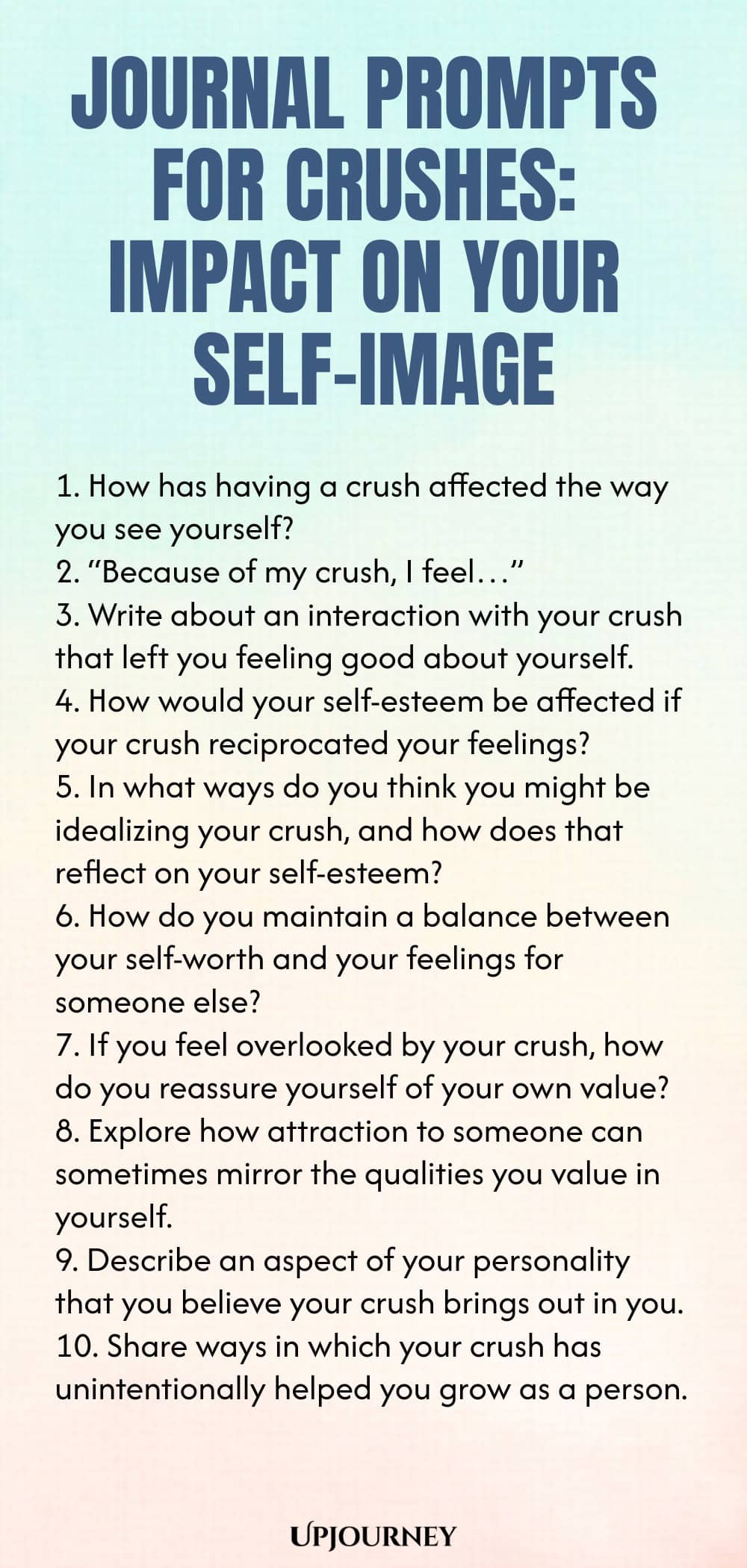Journal Prompts for Crushes: Impact on Your Self-Image