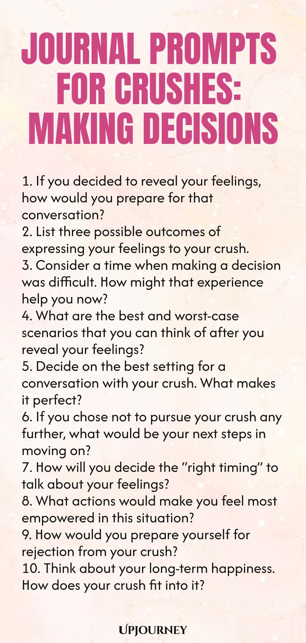 Journal Prompts for Crushes: Making Decisions