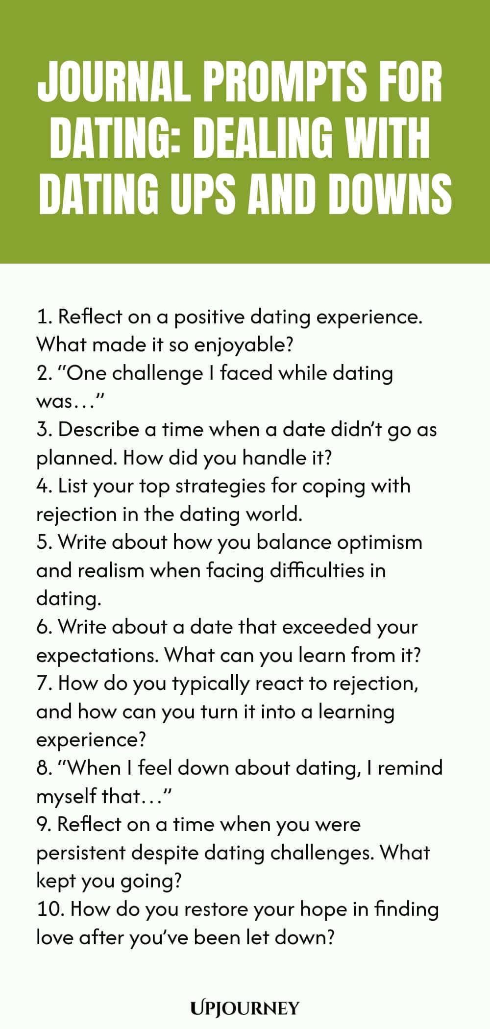 Journal Prompts for Dating: Dealing with Dating Ups and Downs