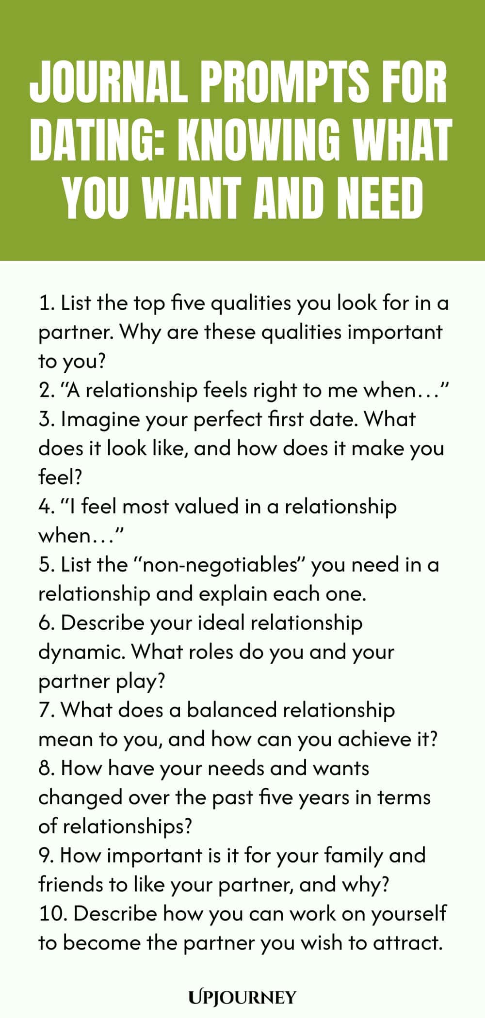 Journal Prompts for Dating: Knowing What You Want and Need