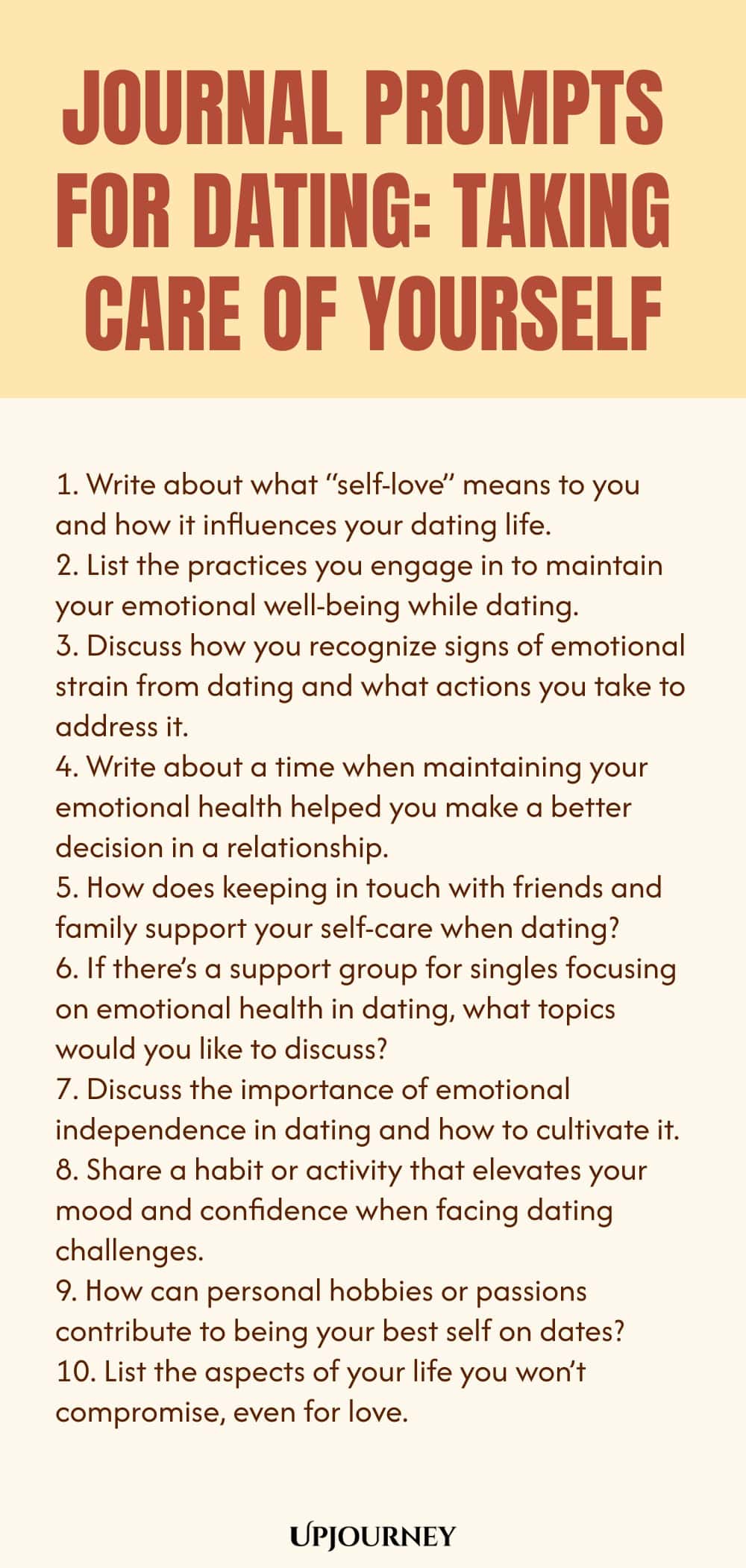 Journal Prompts for Dating: Taking Care of Yourself