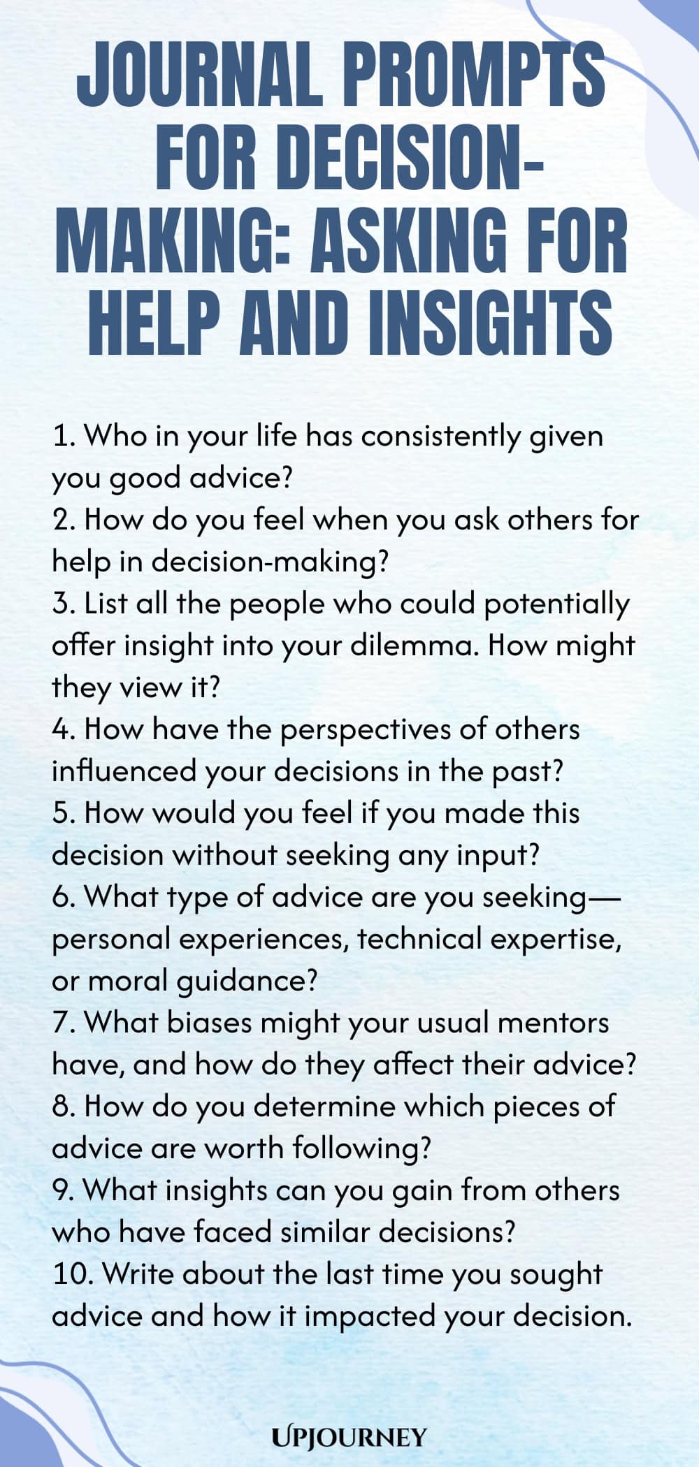 Journal Prompts for Decision-Making: Asking for Help and Insights