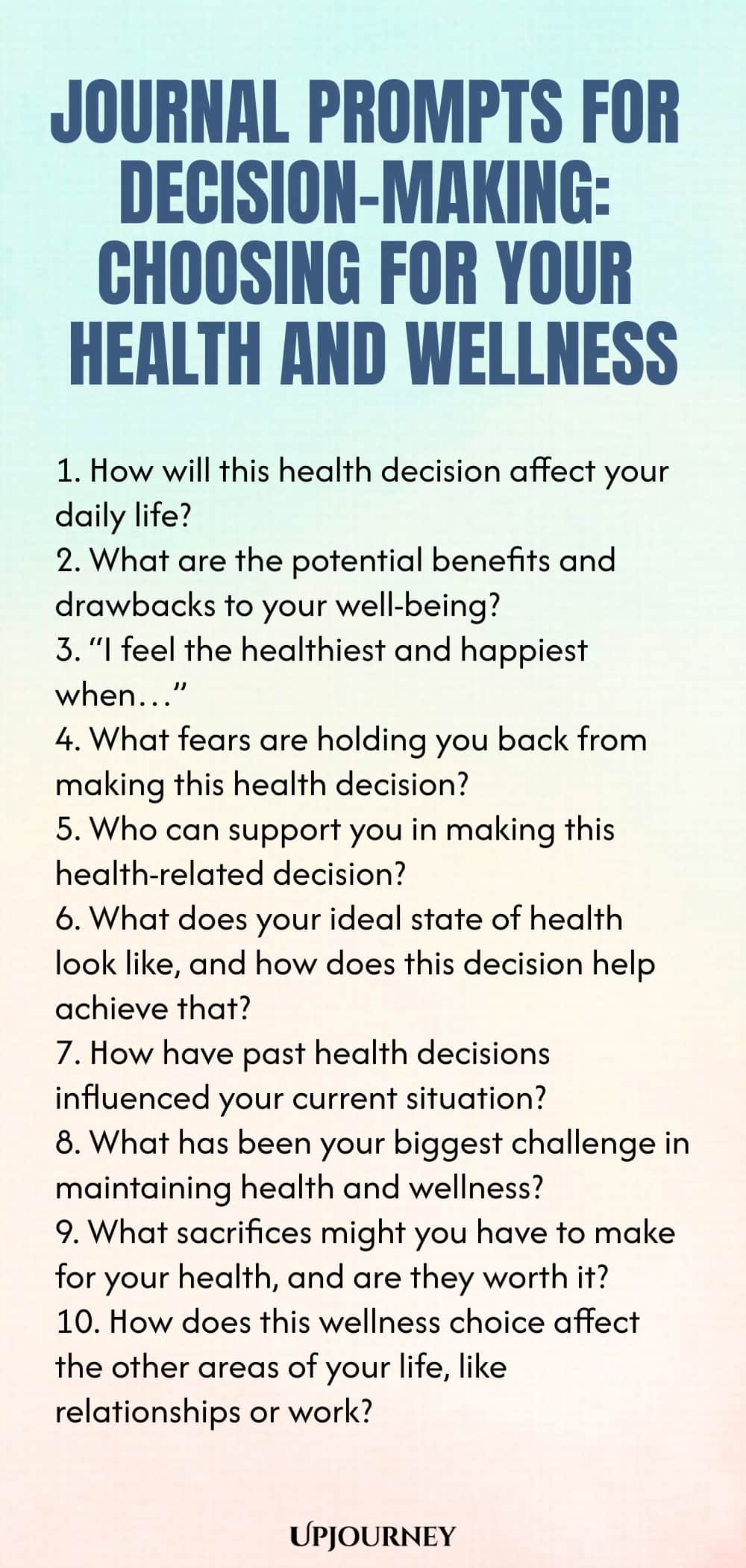 Journal Prompts for Decision-Making: Choosing for Your Health and Wellness