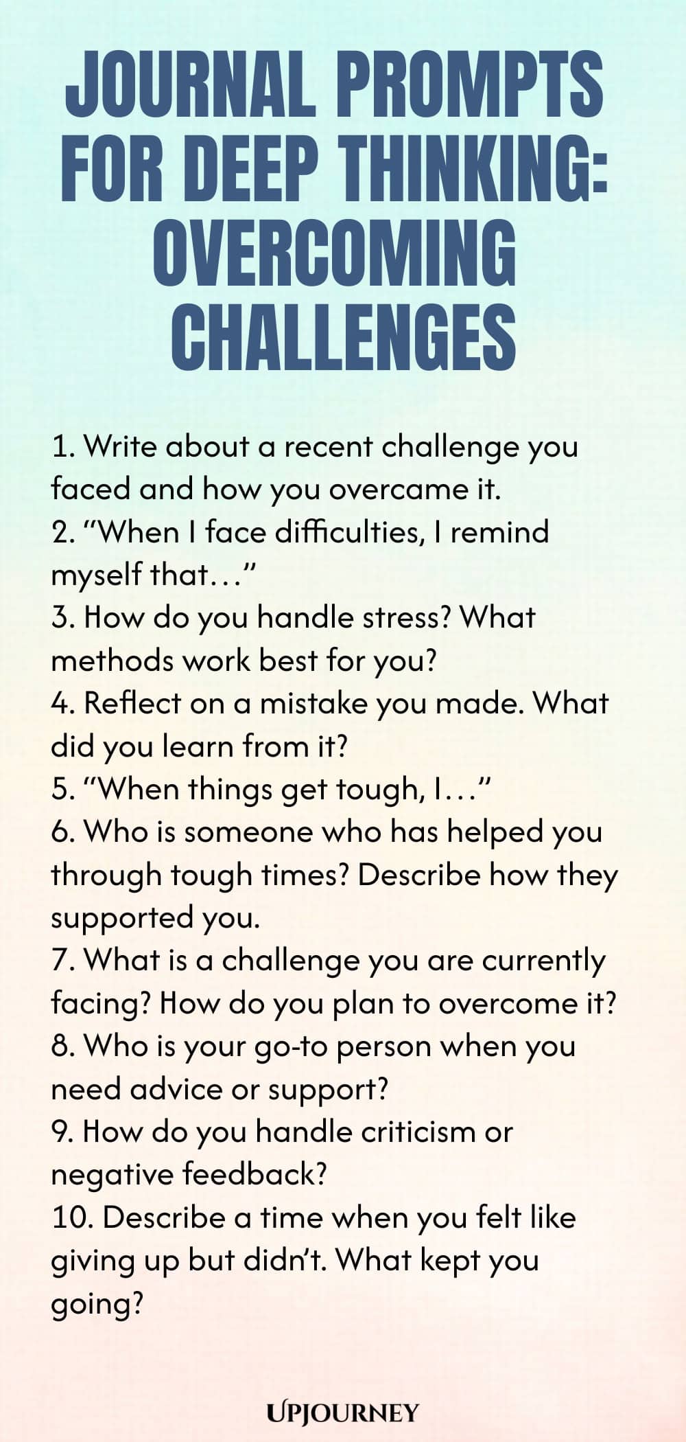 Journal Prompts for Deep Thinking: Overcoming Challenges