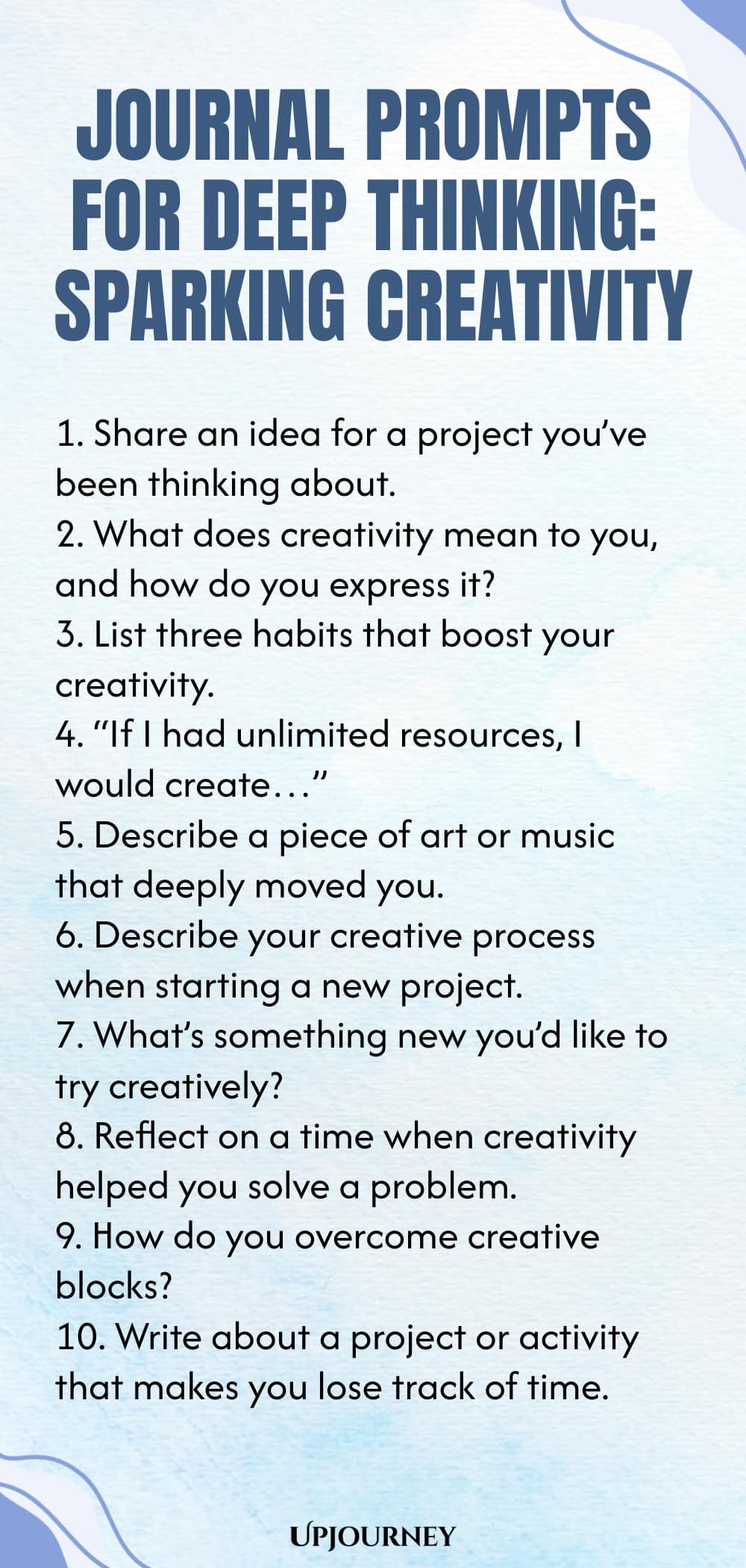 Journal Prompts for Deep Thinking: Sparking Creativity